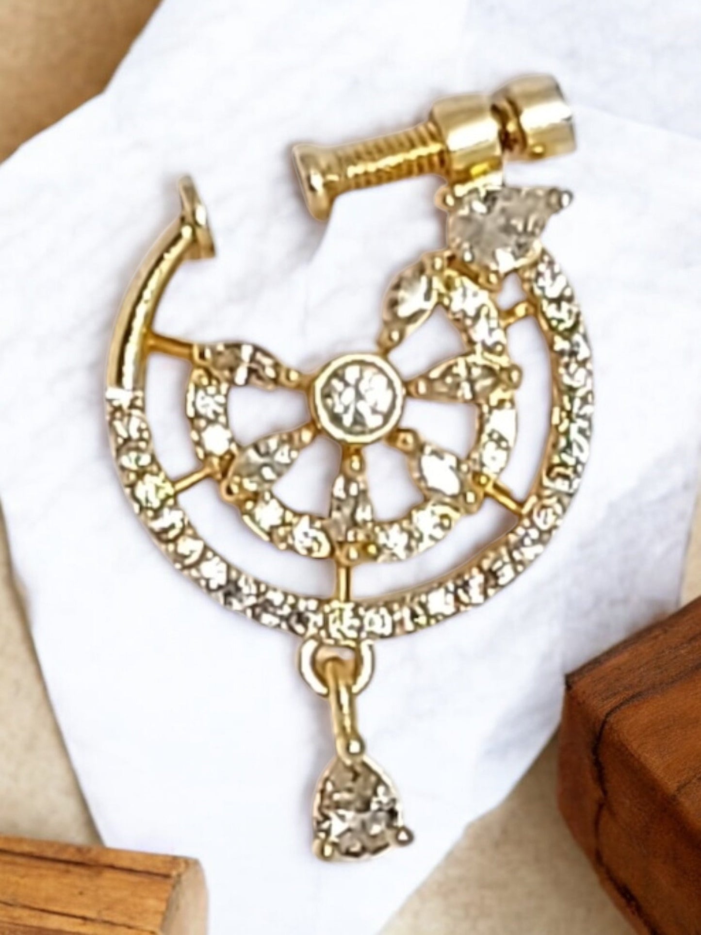 nath,nathni nosepin,nosering,no need piercing nath,screwed nosepin