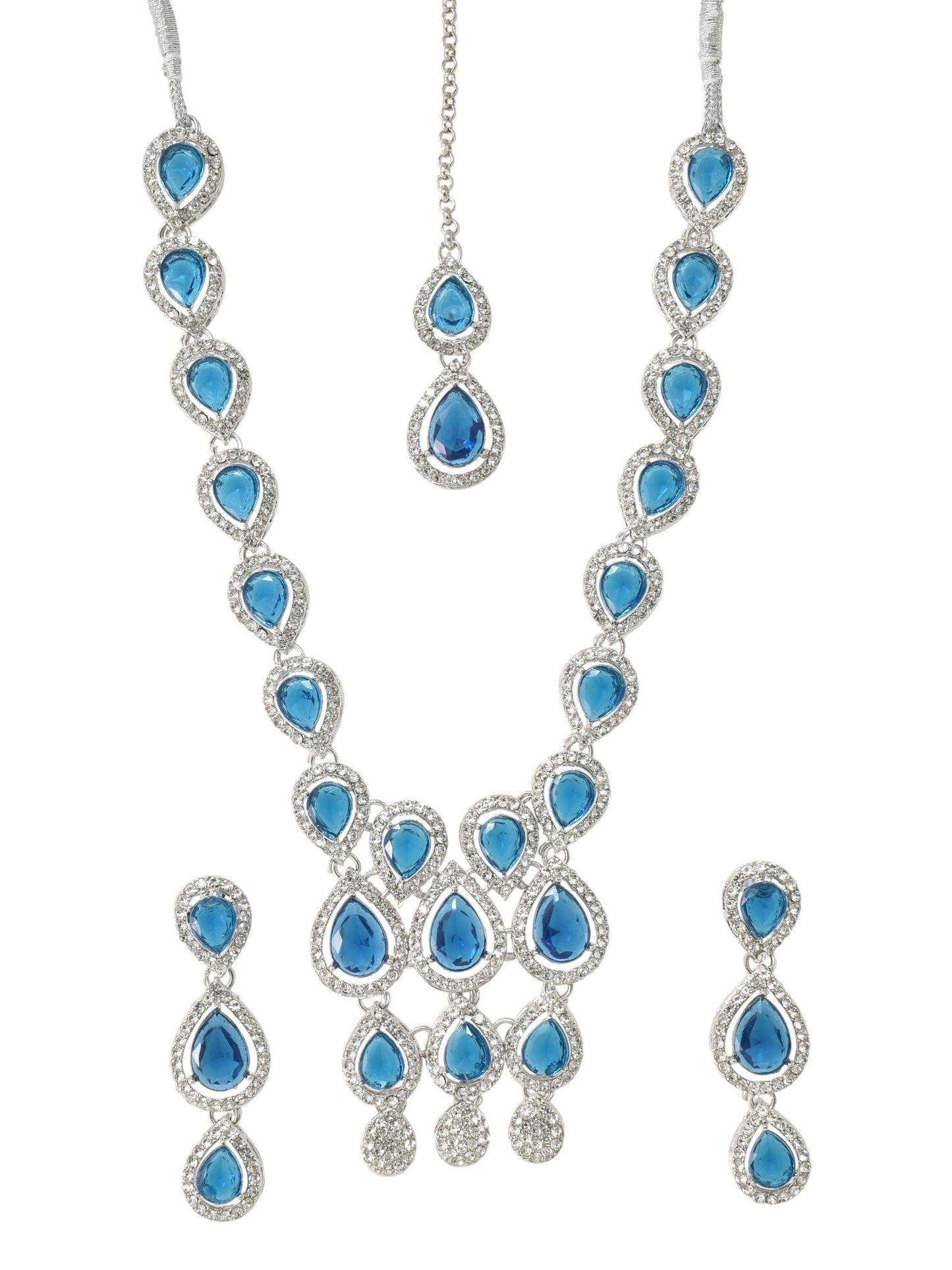 Necklace,american diamond set,ad set,silver set