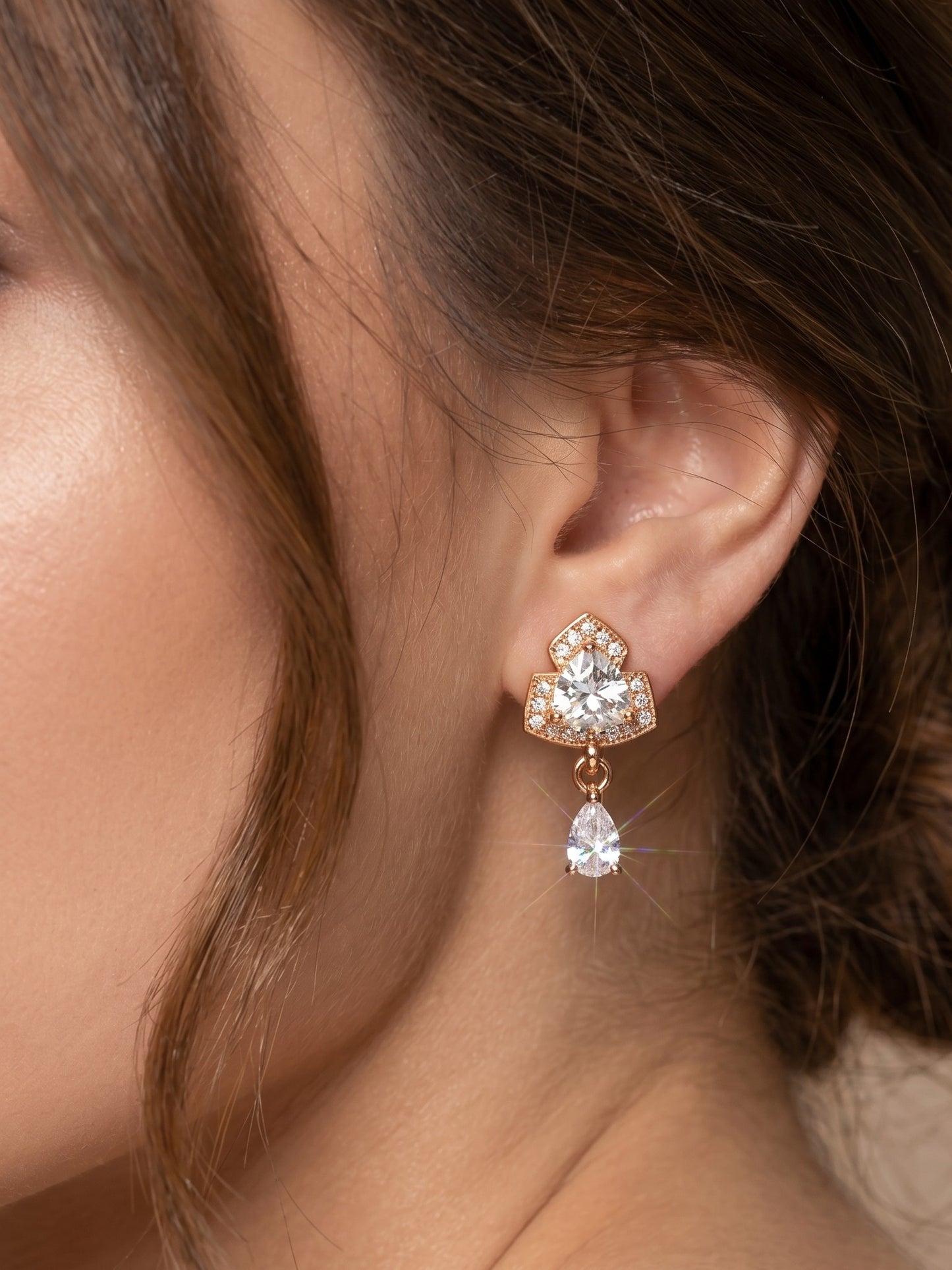 Elegant Premium Stone Studded Drop Earrings for Women