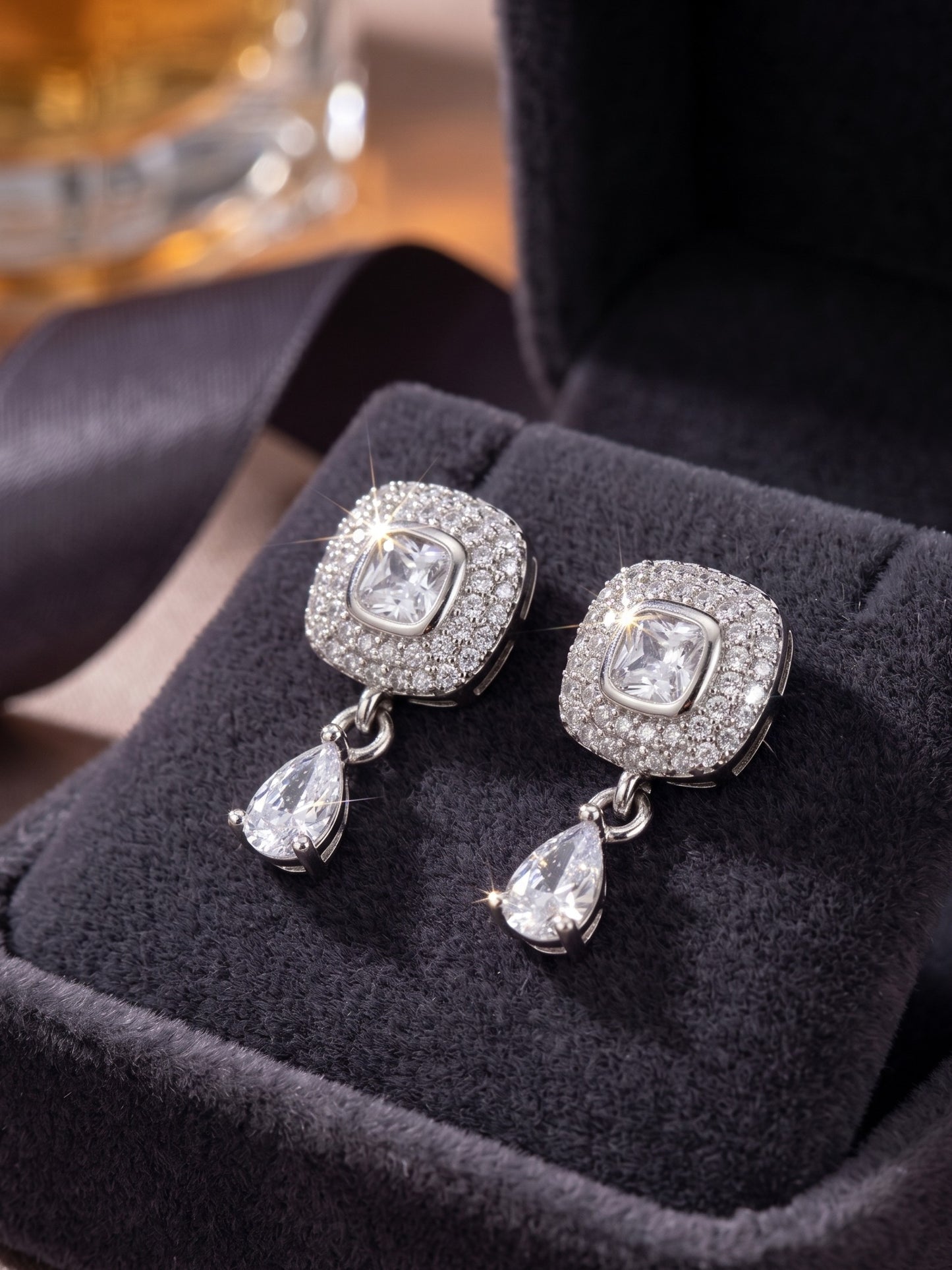 Elegant Premium Stone Studded Drop Earrings for Women