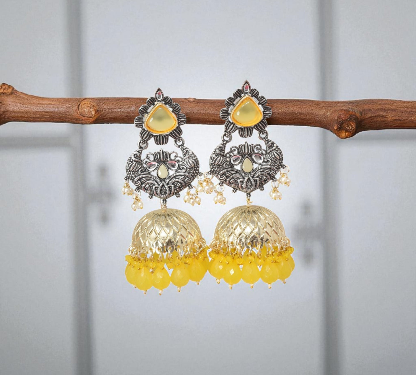 oxidised earring, german silver earrings, silver jhumka earring for women, oxidised jhumka for women, jhumka for women, traditional jhumka for women, Navratri earrings, Navratri jewellery, jhumka