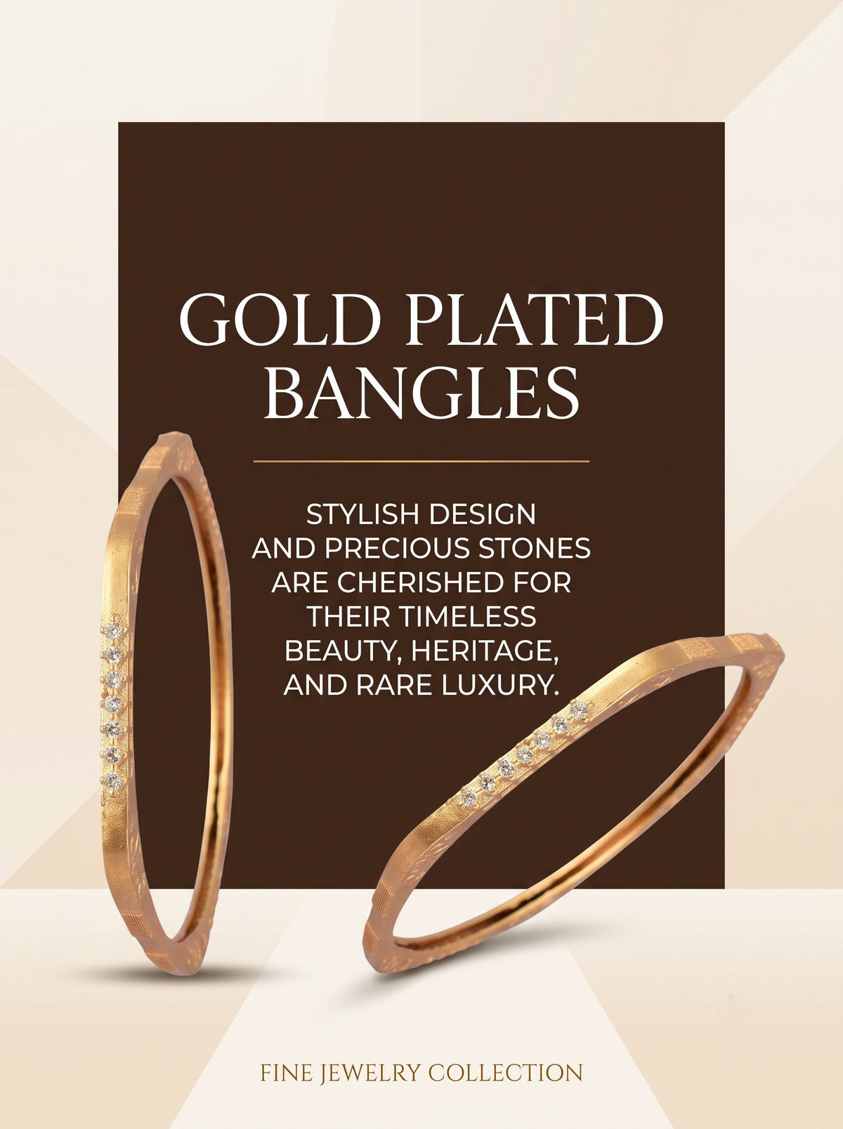 Premium Gold Finish Traditional Set of 4 Bangles for Women and Girls
