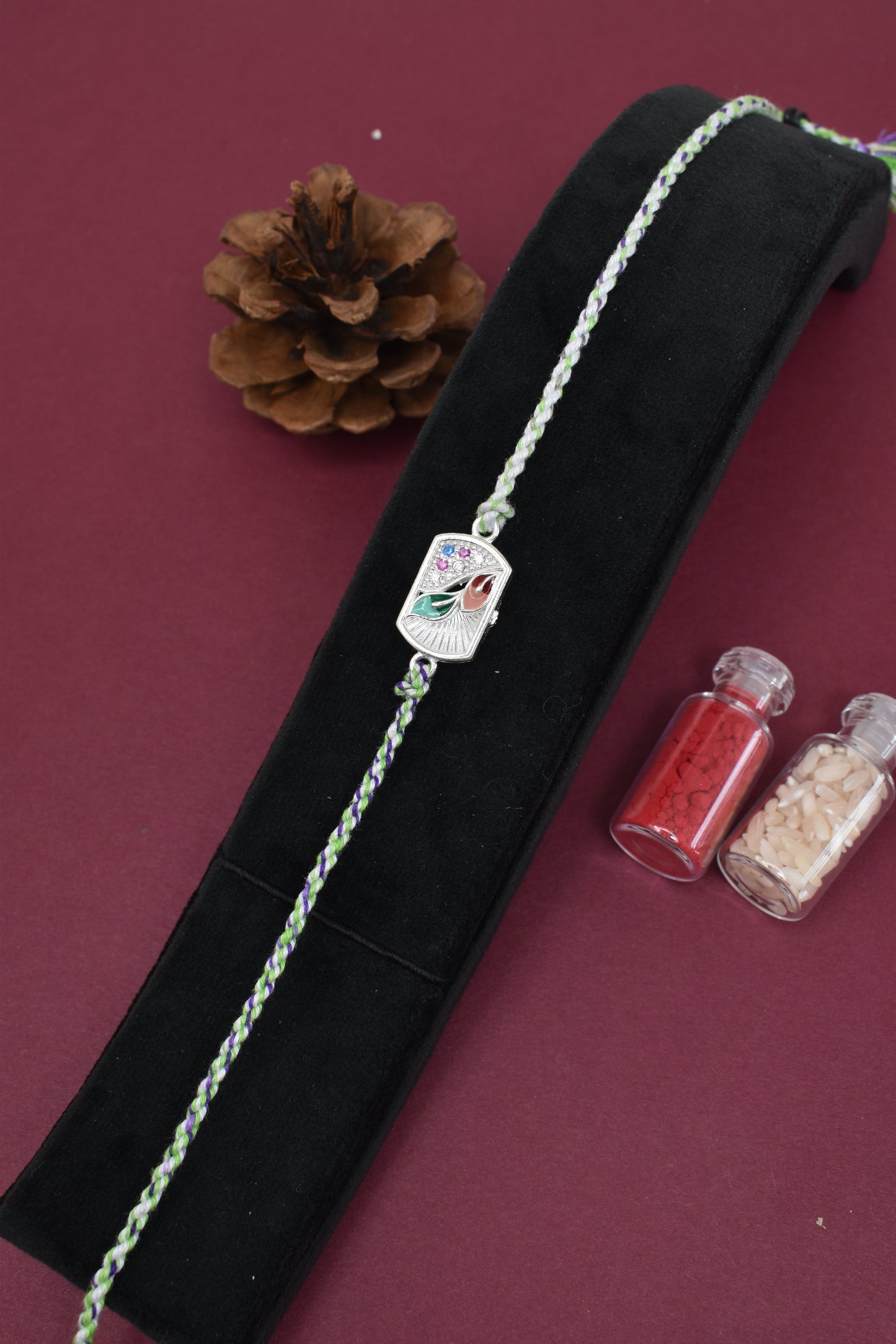 Bloom Bond – Floral Essence Rakhi