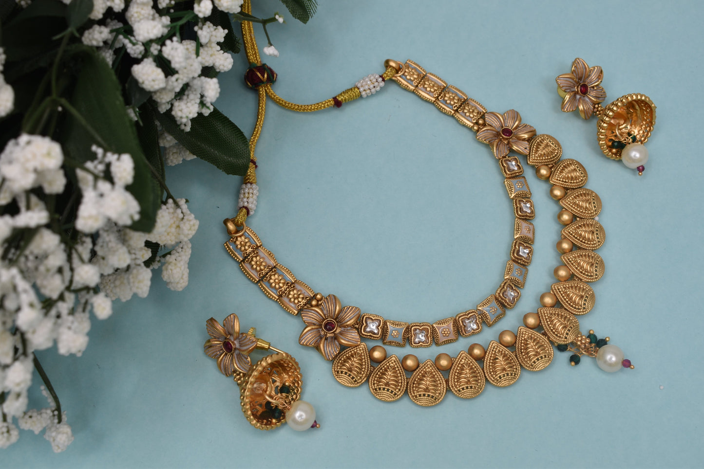 Wedding wear bridal jewelery Partywear necklace jewelry set for women