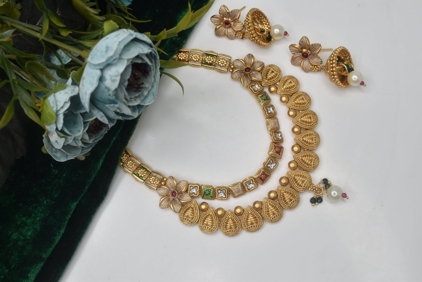 Wedding wear bridal jewelery Partywear necklace jewelry set for women