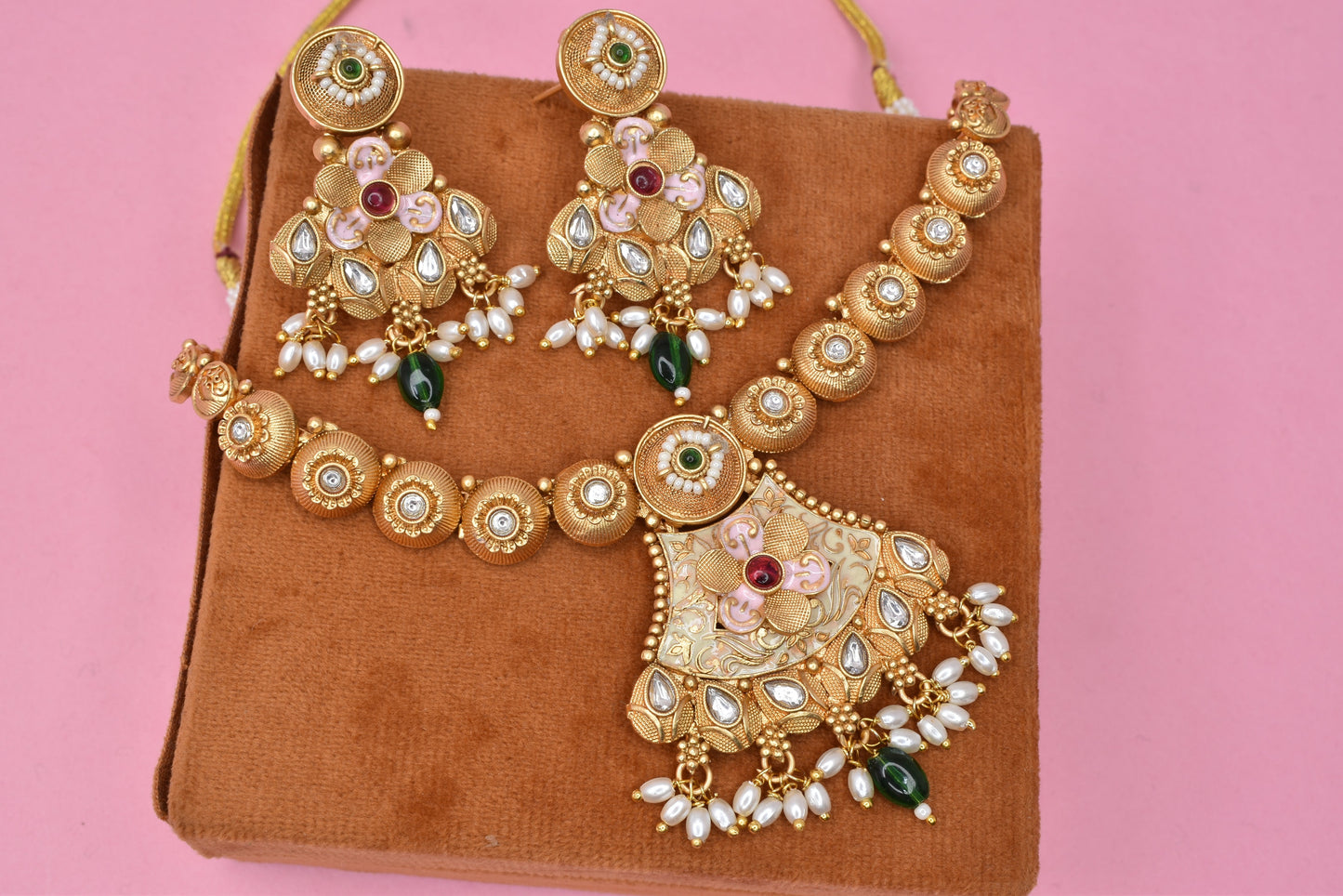 Wedding wear bridal jewelery Partywear necklace jewelry set for women