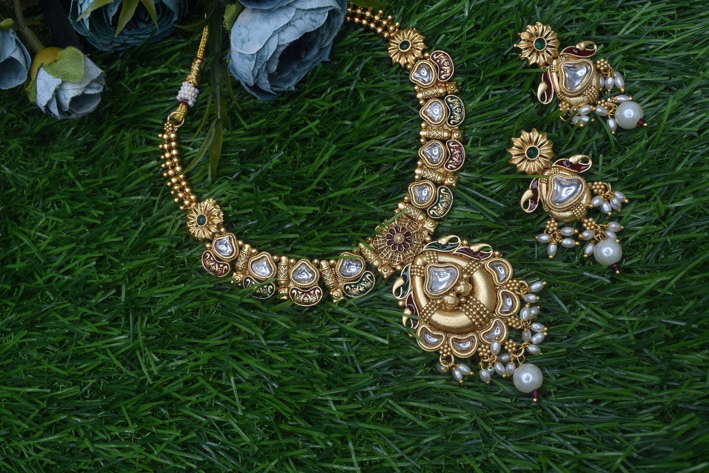 Wedding wear bridal jewelery Partywear necklace jewelry set for women