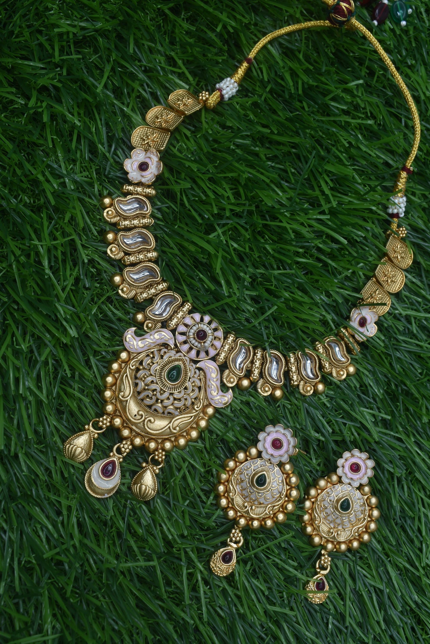 Wedding wear bridal jewelery Partywear necklace jewelry set for women