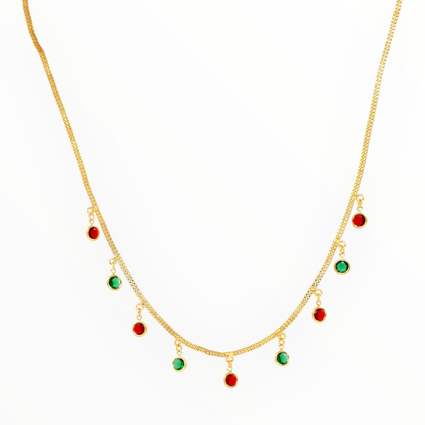 Luxury Multilayer Pearl chain maala with Gemstone Detailing