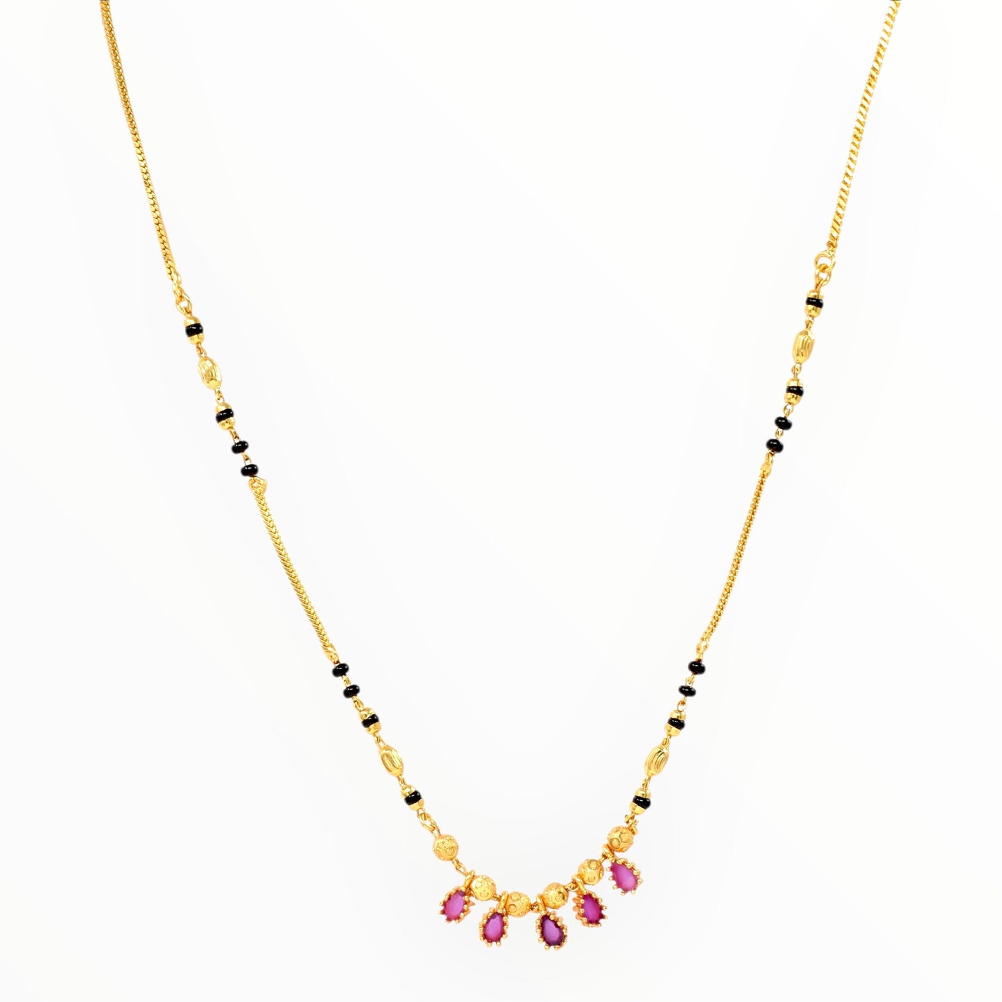 Luxury Multilayer Pearl chain maala with Gemstone Detailing