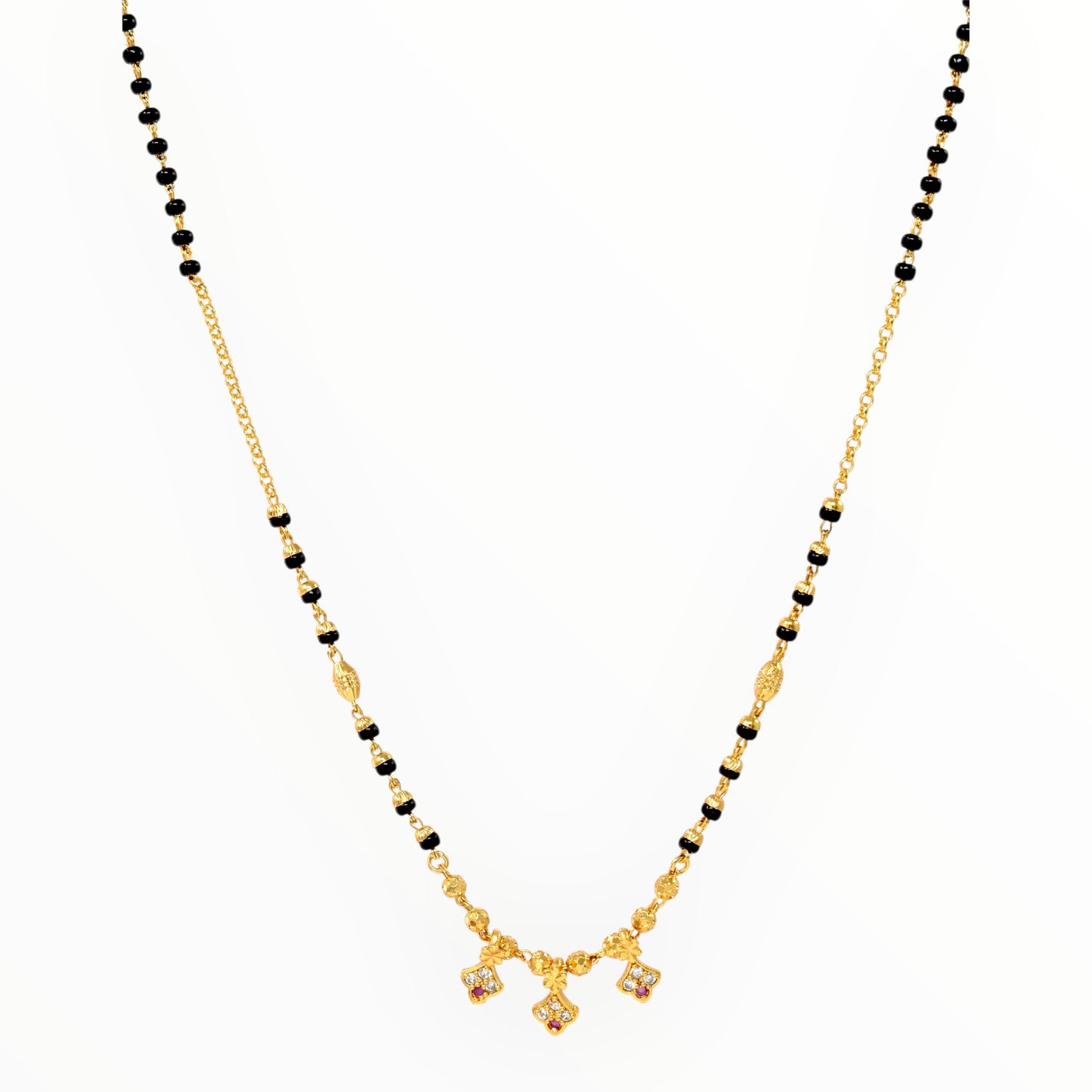 Luxury Multilayer Pearl chain maala with Gemstone Detailing