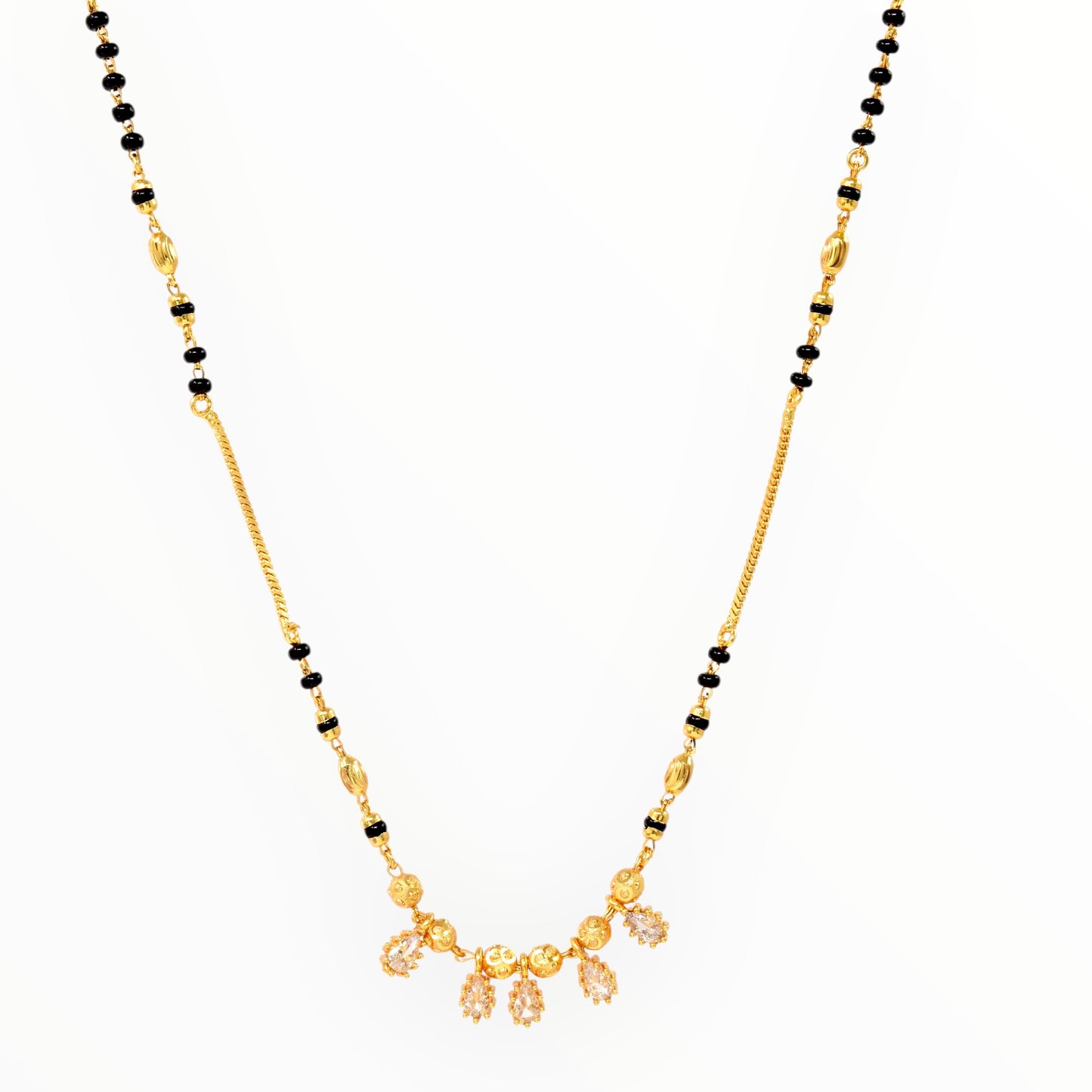 Luxury Multilayer Pearl chain maala with Gemstone Detailing