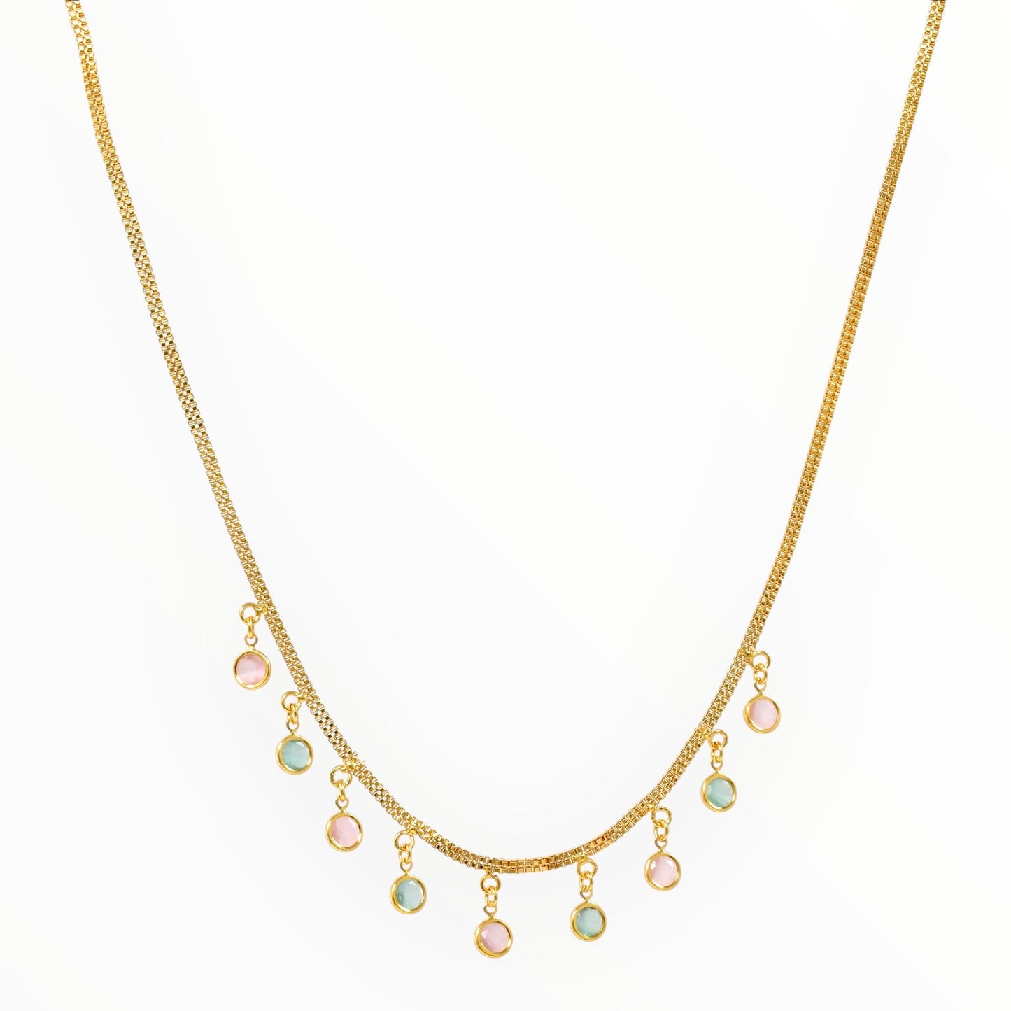 Luxury Multilayer Pearl chain maala with Gemstone Detailing