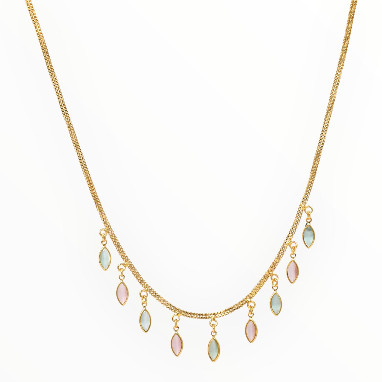 Luxury Multilayer Pearl chain maala with Gemstone Detailing