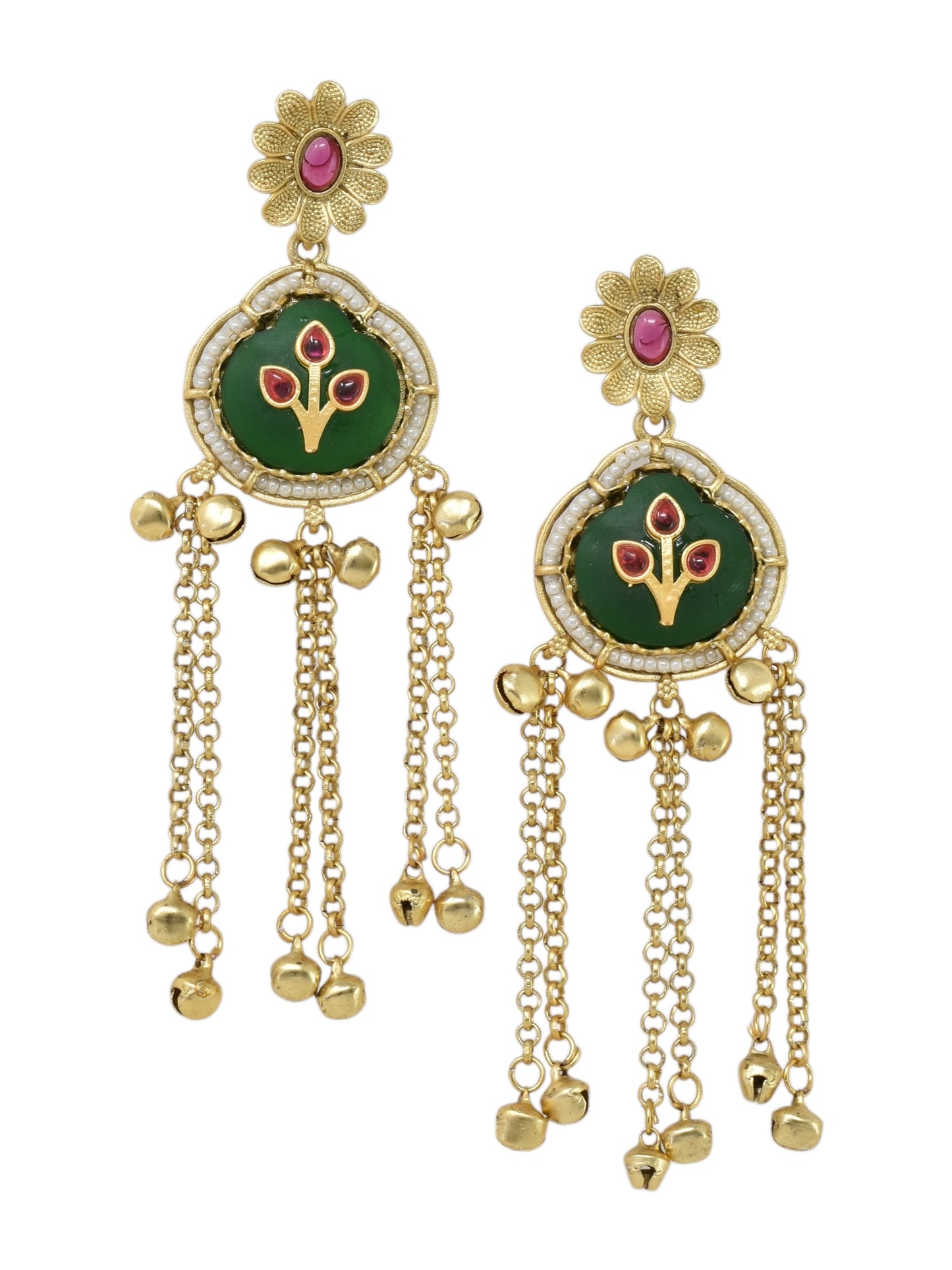 Kashmiri Long Dangling earrings