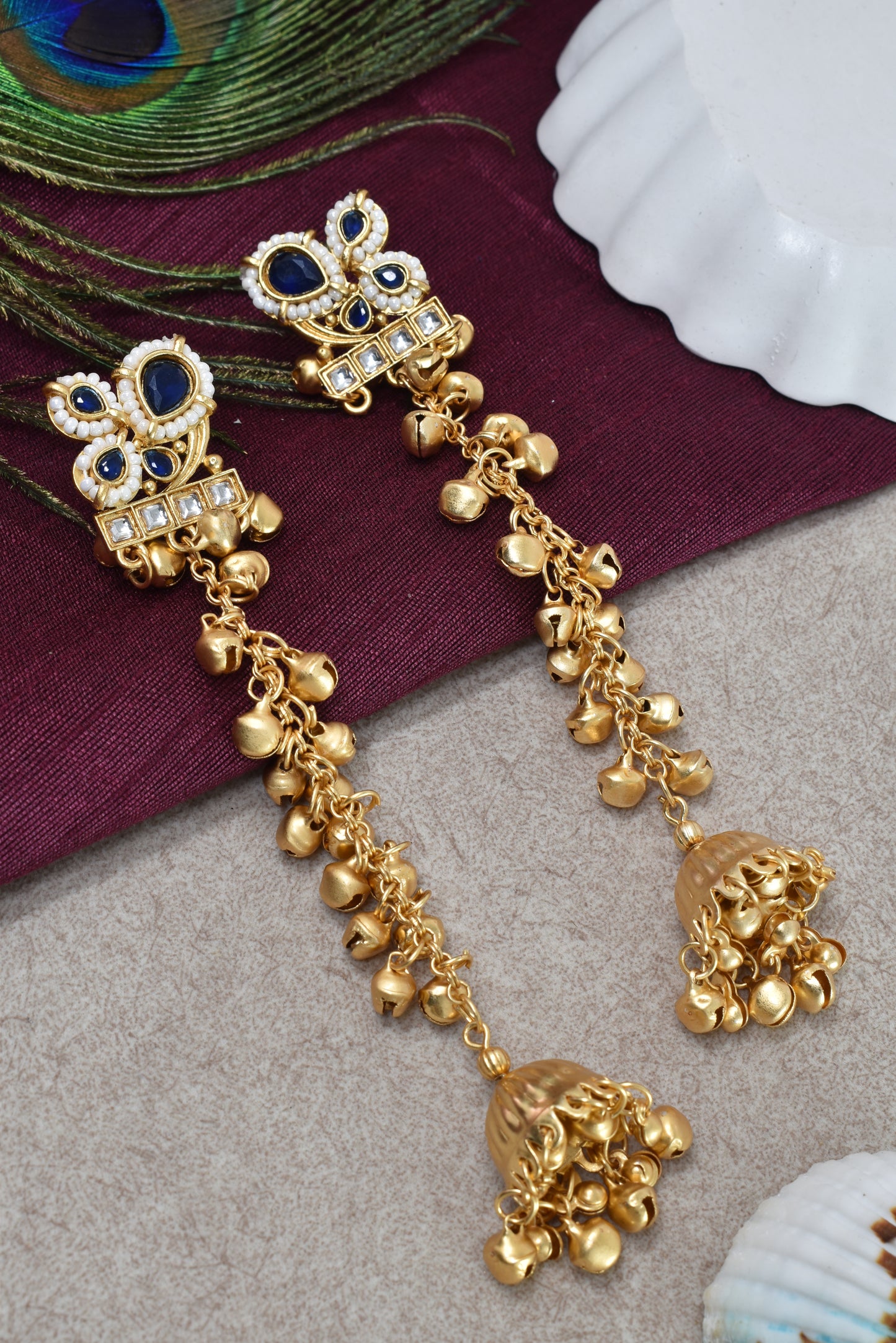 Gold Plated Designer Stylish Heavy Earrring for Women and Girls