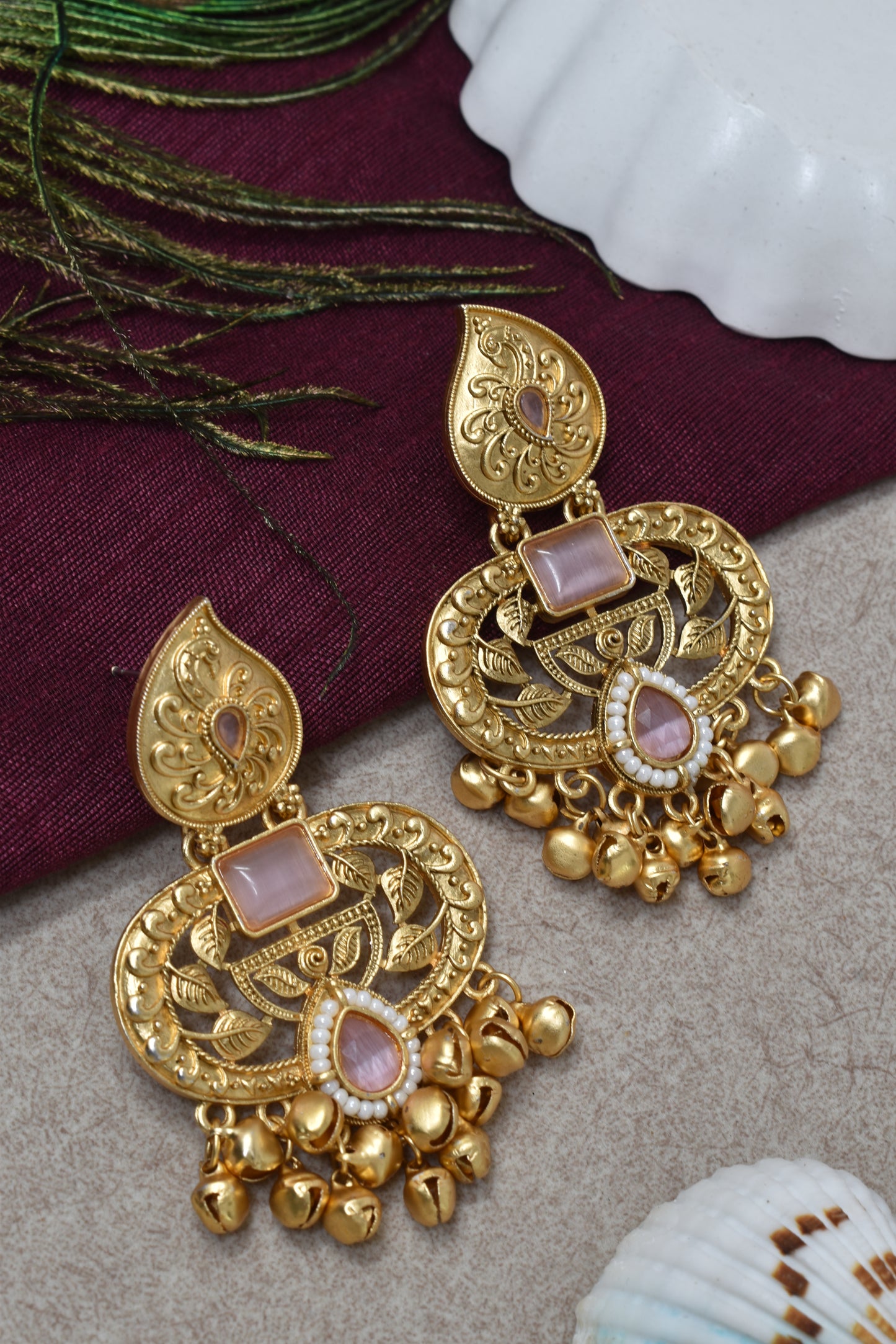 Gold Plated Designer Stylish Heavy Earrring for Women and Girls