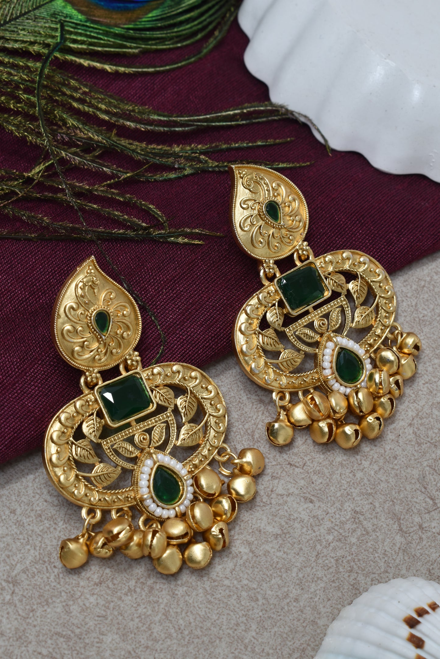 Gold Plated Designer Stylish Heavy Earrring for Women and Girls