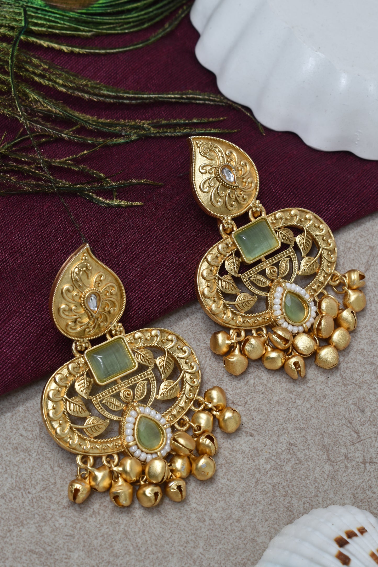 Gold Plated Designer Stylish Heavy Earrring for Women and Girls