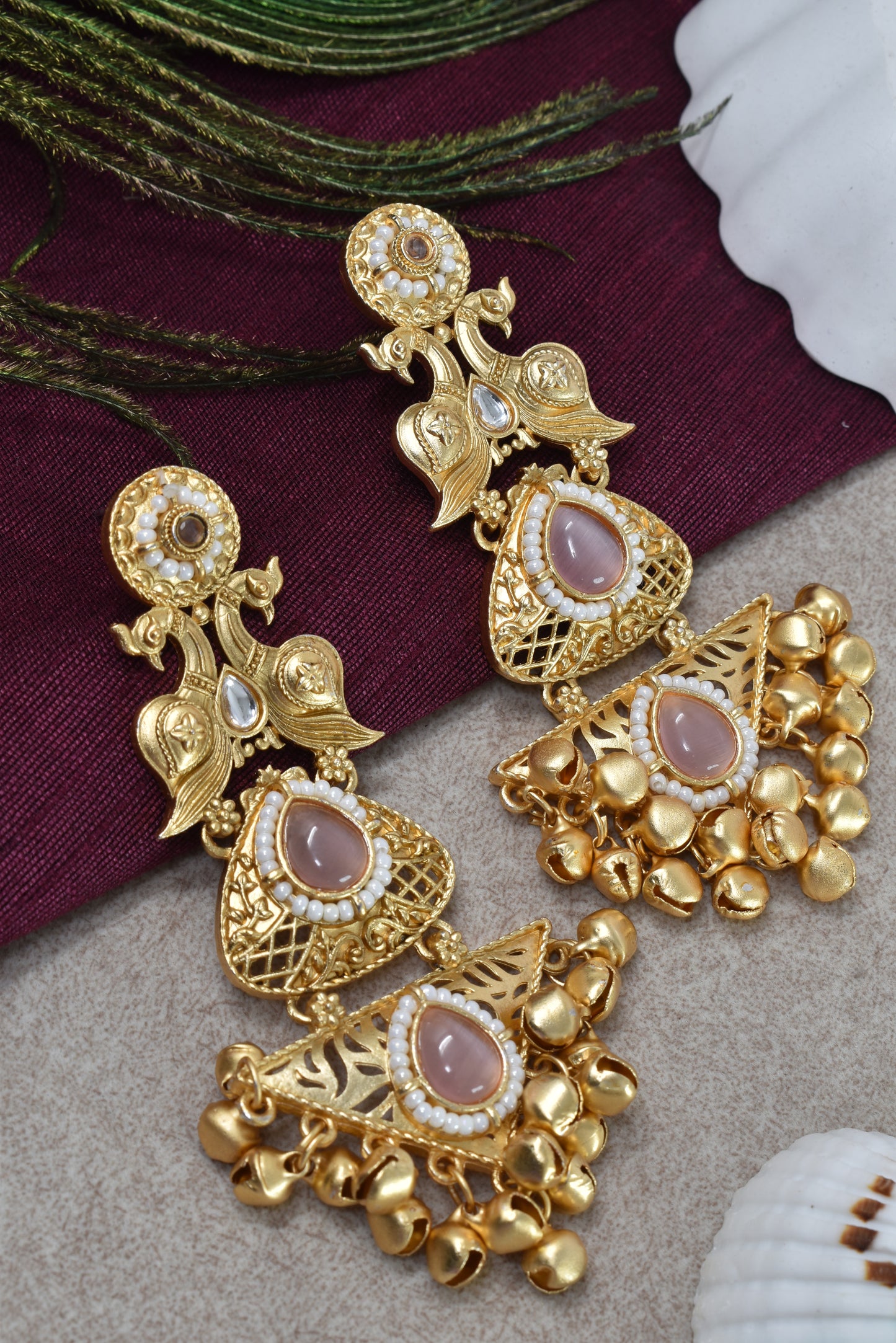 Gold Plated Designer Stylish Heavy Earrring for Women and Girls