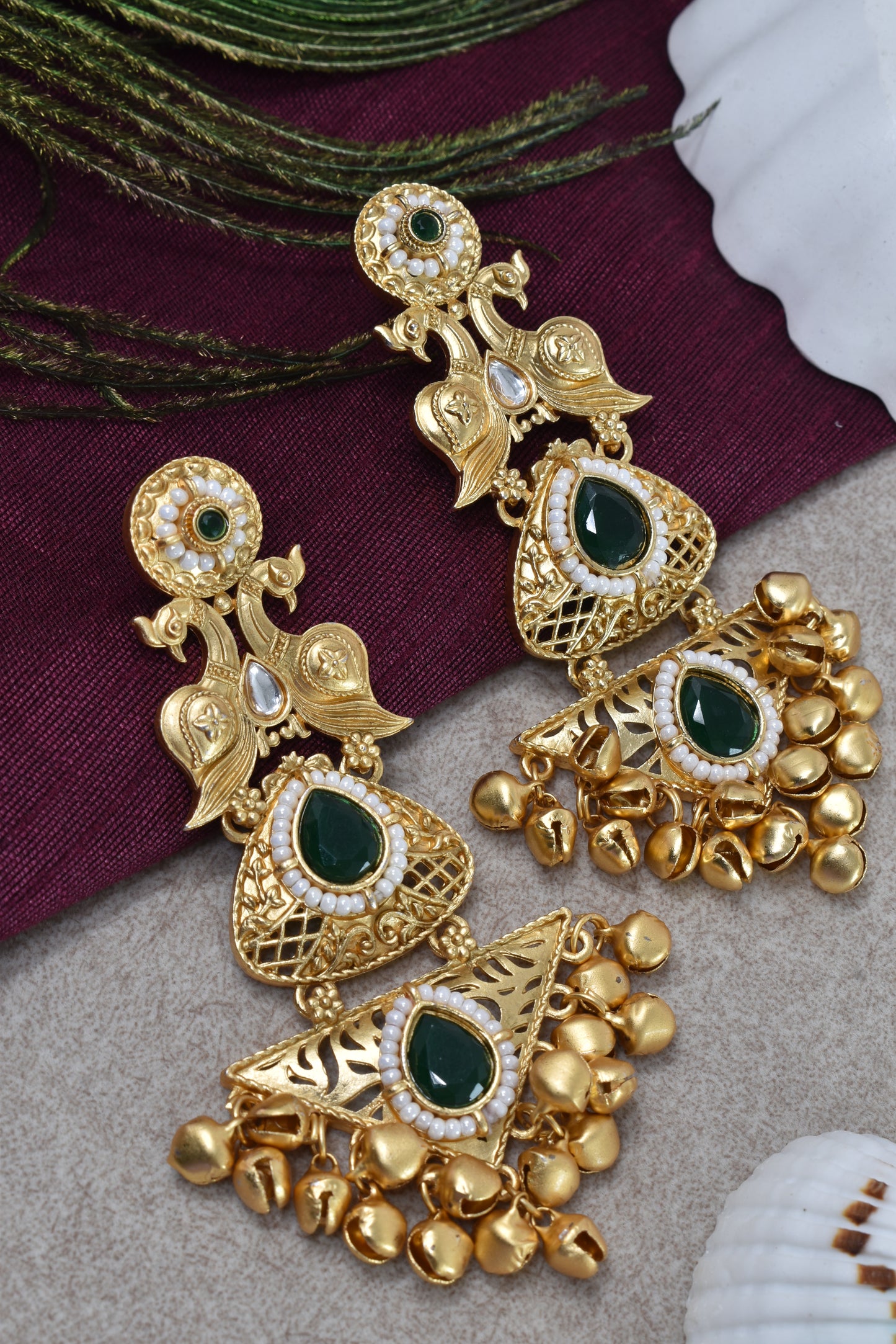 Gold Plated Designer Stylish Heavy Earrring for Women and Girls