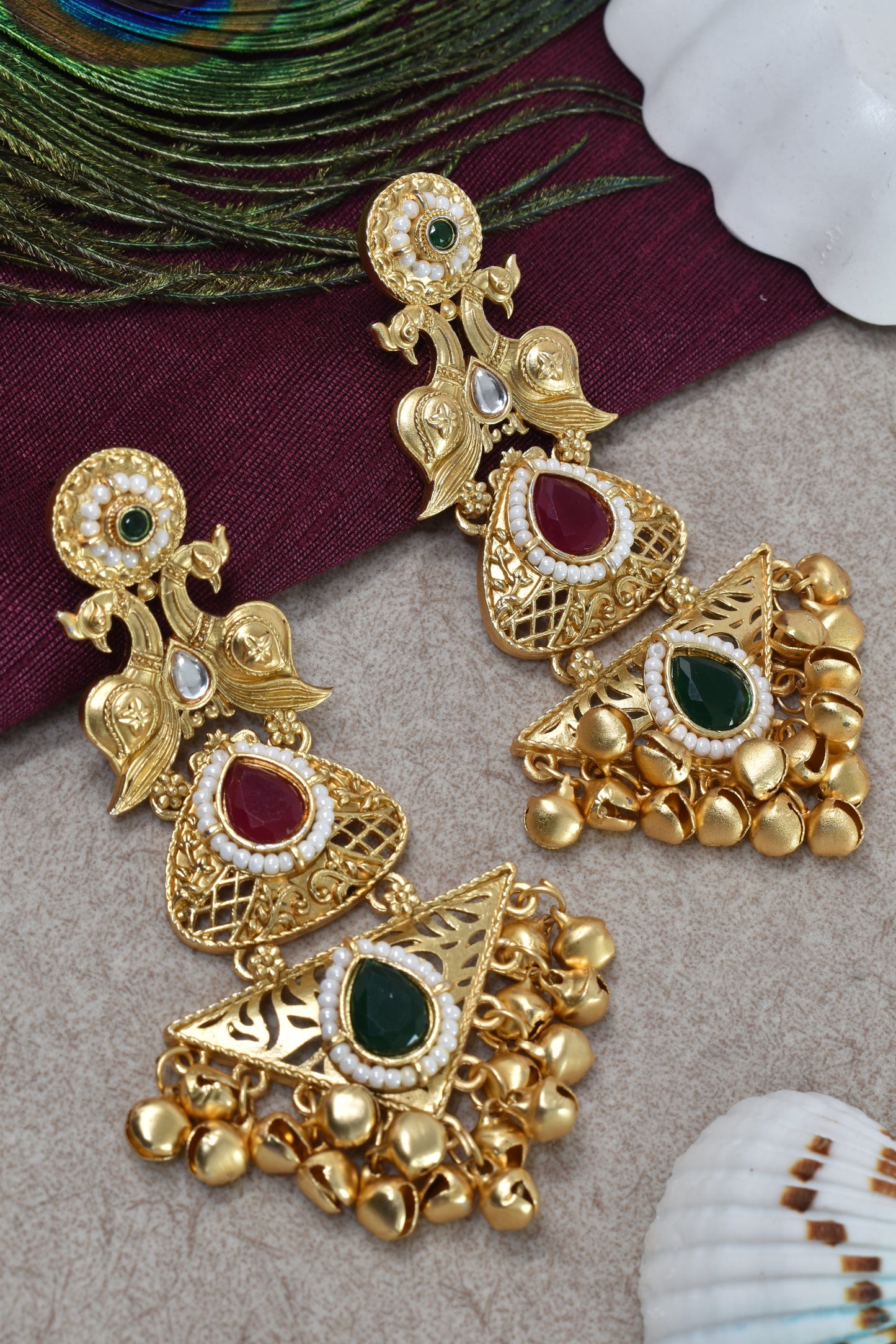 Gold Plated Designer Stylish Heavy Earrring for Women and Girls