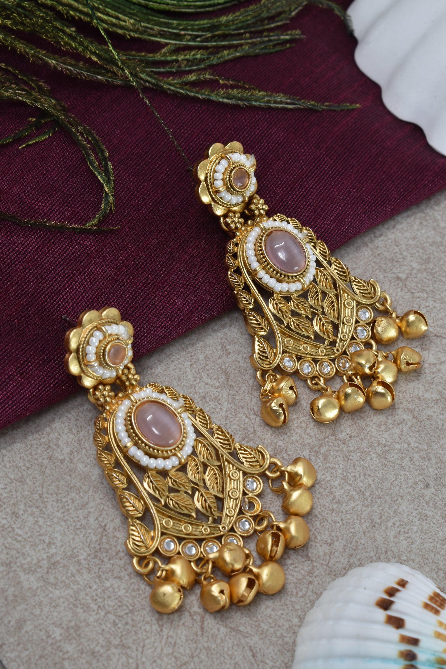 Gold Plated Designer Stylish Heavy Earrring for Women and Girls