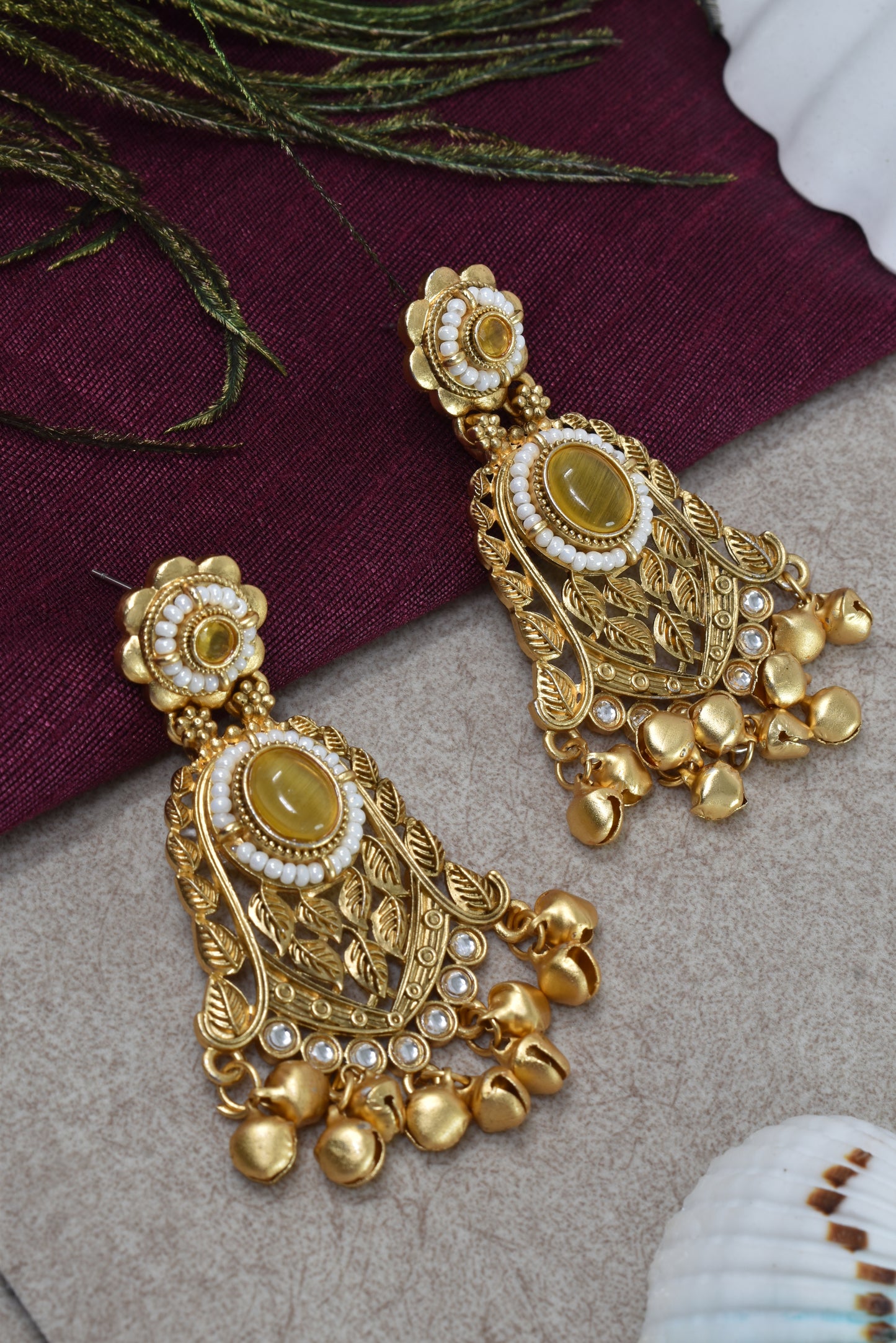 Gold Plated Designer Stylish Heavy Earrring for Women and Girls