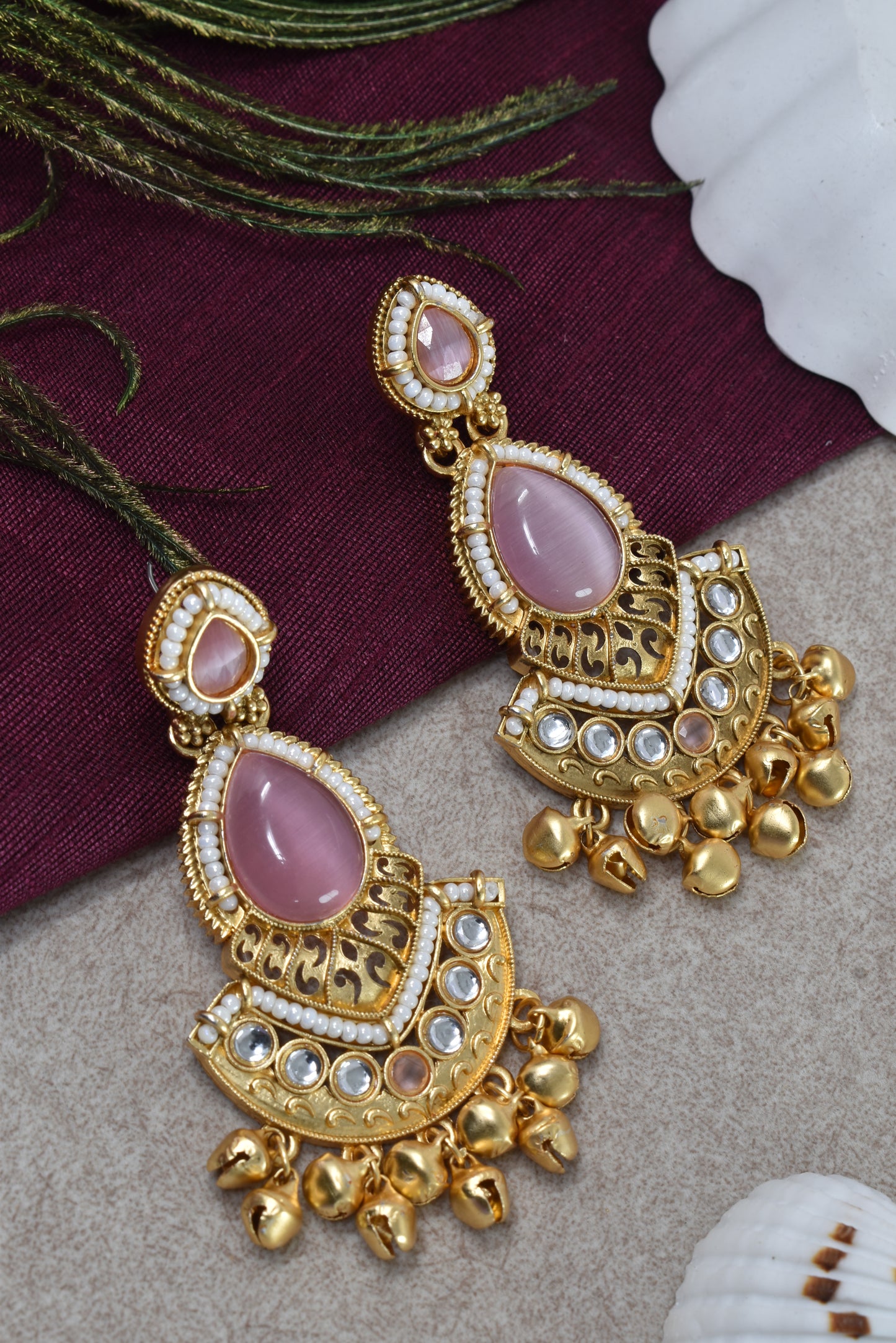 Gold Plated Designer Stylish Heavy Earrring for Women and Girls