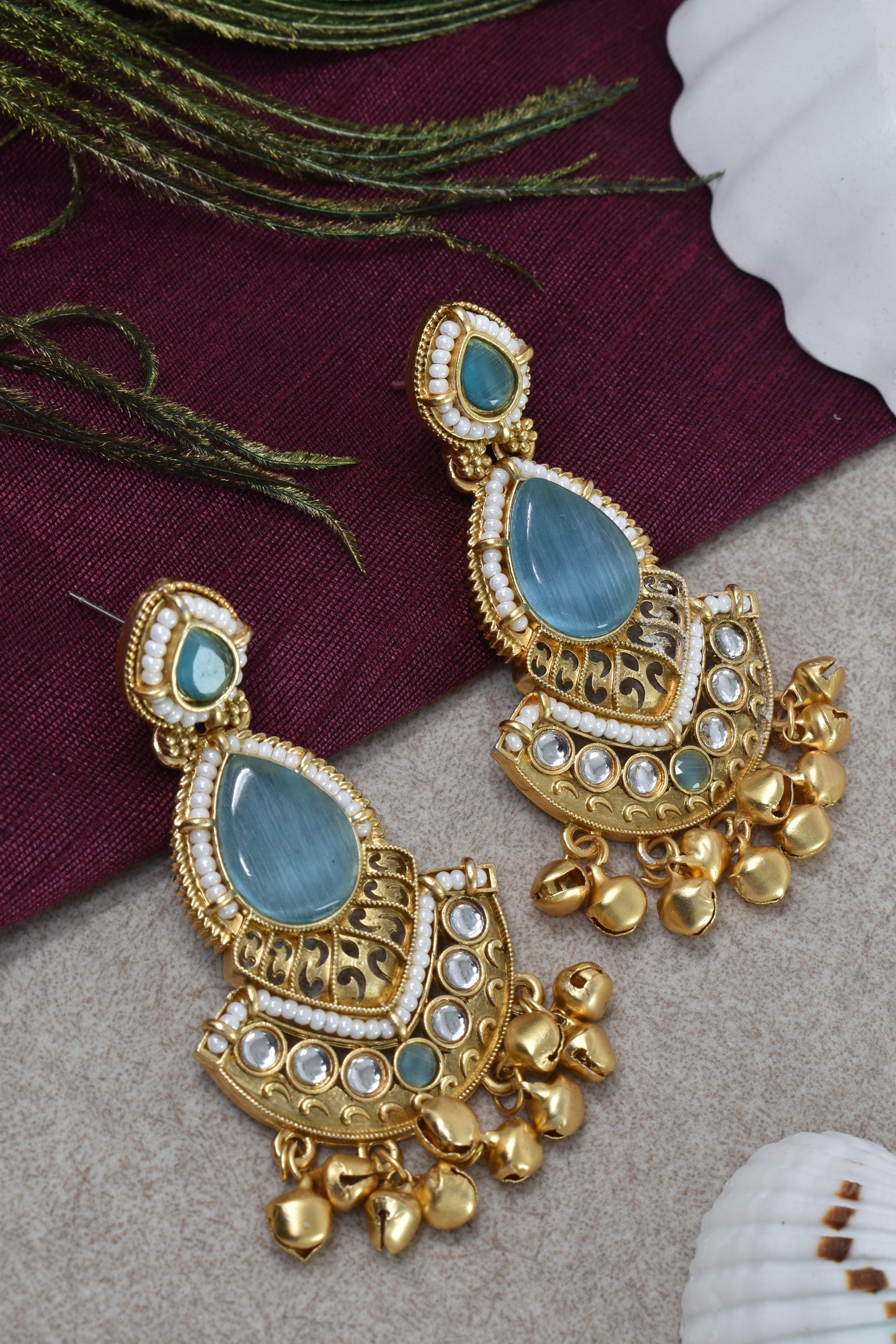 Gold Plated Designer Stylish Heavy Earrring for Women and Girls