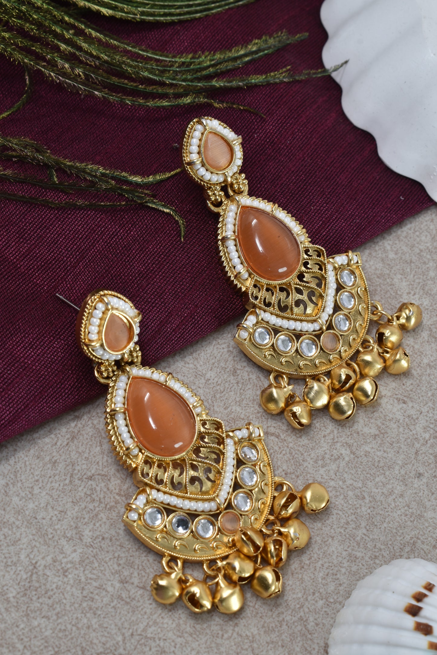 Gold Plated Designer Stylish Heavy Earrring for Women and Girls