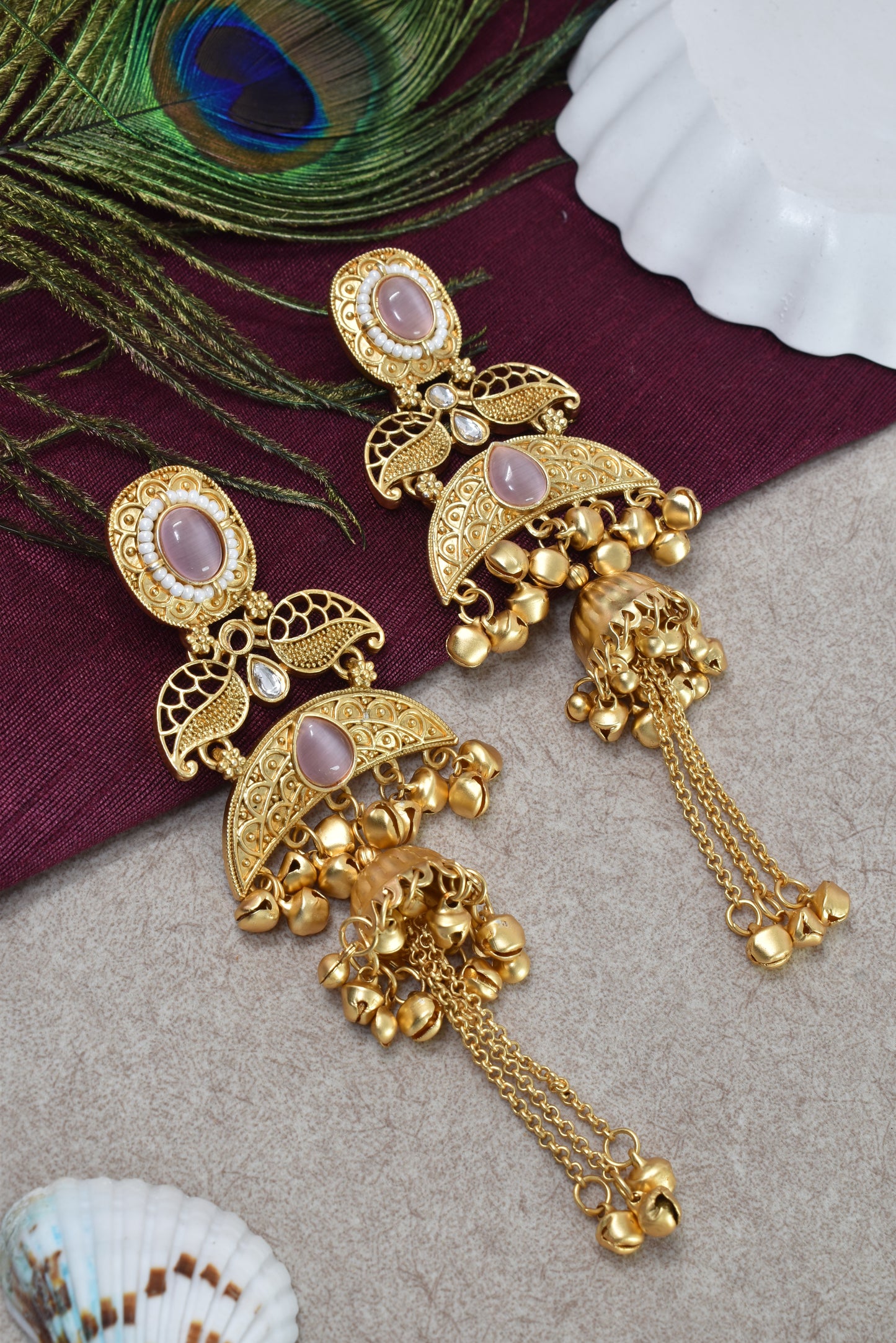 Gold Plated Designer Stylish Heavy Earrring for Women and Girls