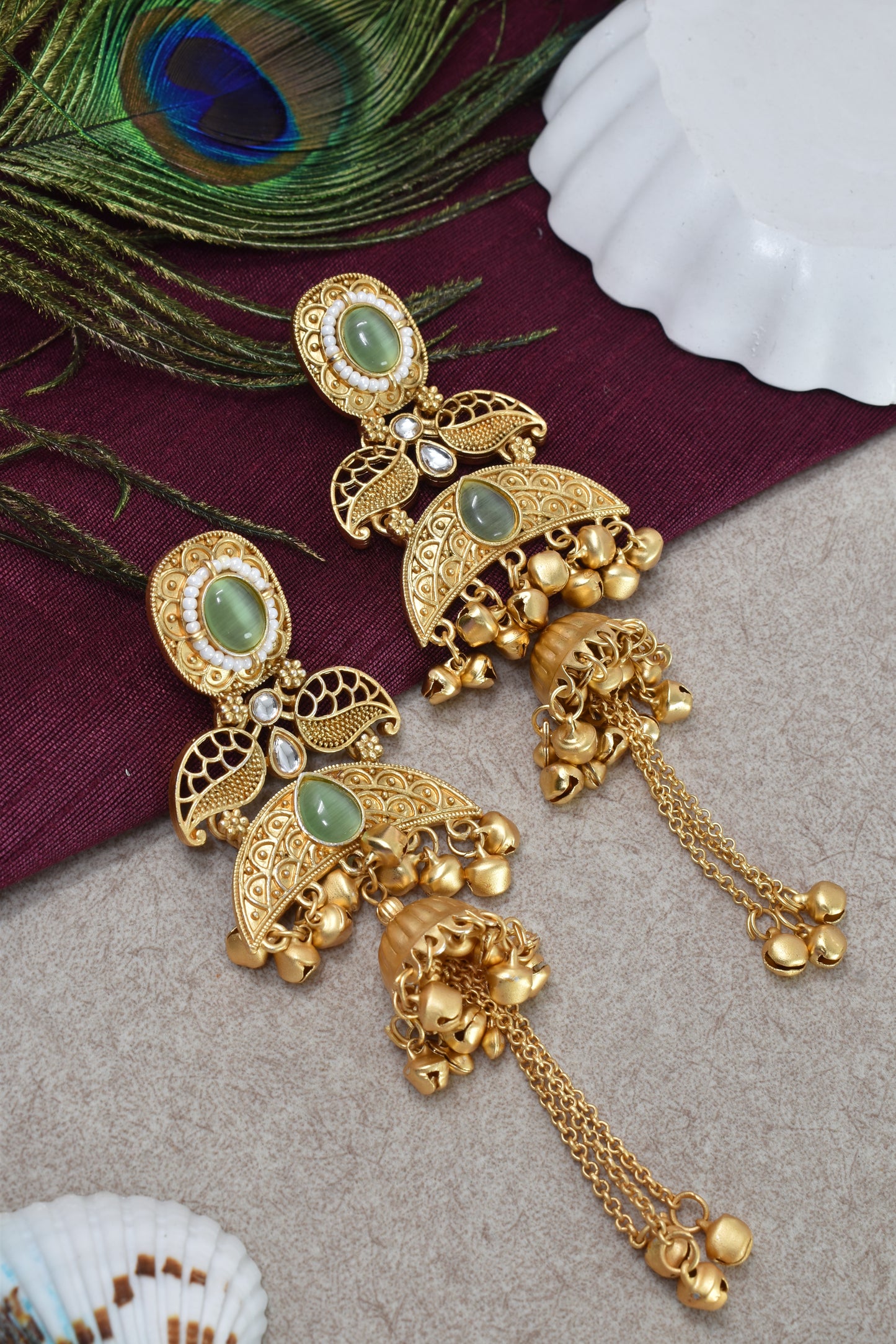 Gold Plated Designer Stylish Heavy Earrring for Women and Girls
