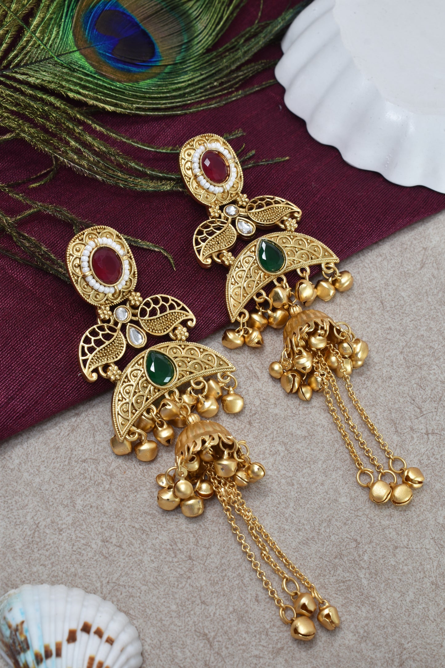 Gold Plated Designer Stylish Heavy Earrring for Women and Girls