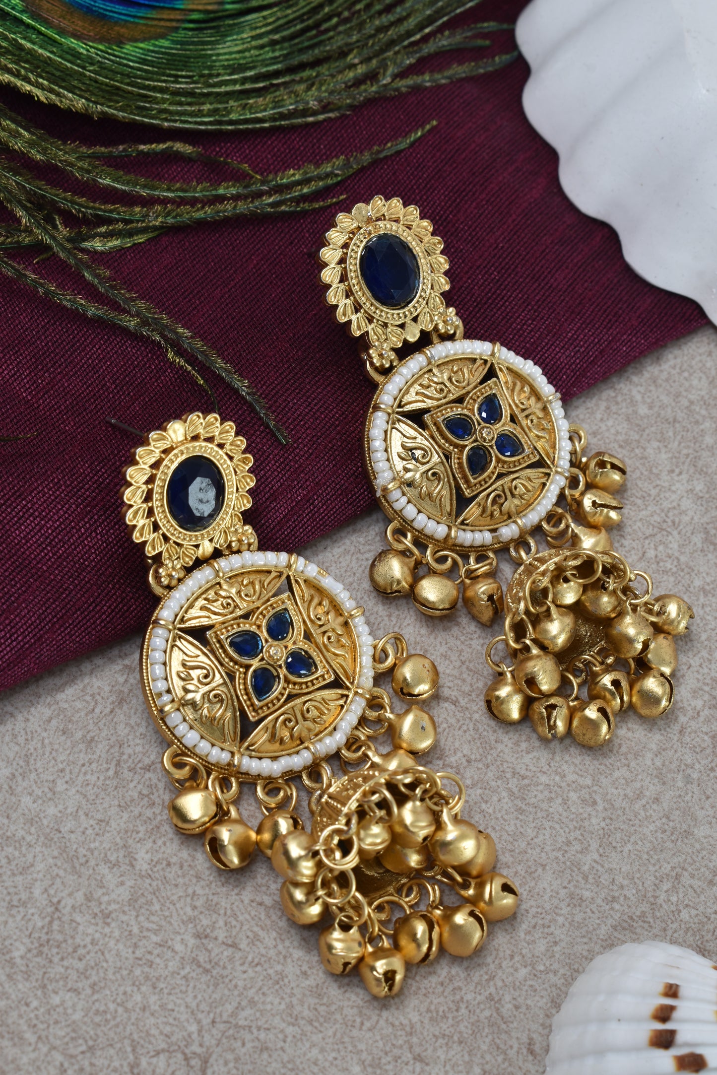 Gold Plated Designer Stylish Heavy Earrring for Women and Girls