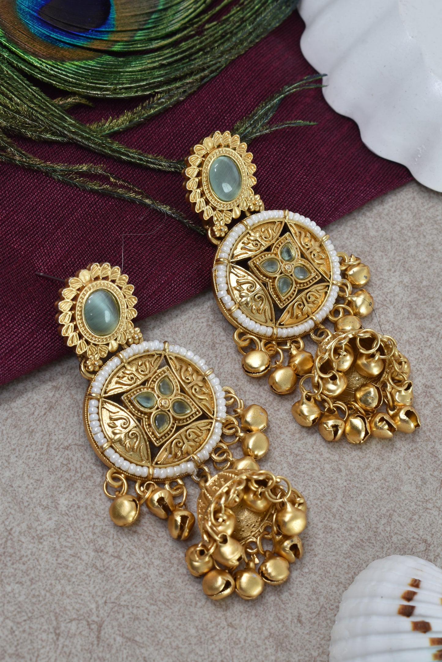 Gold Plated Designer Stylish Heavy Earrring for Women and Girls