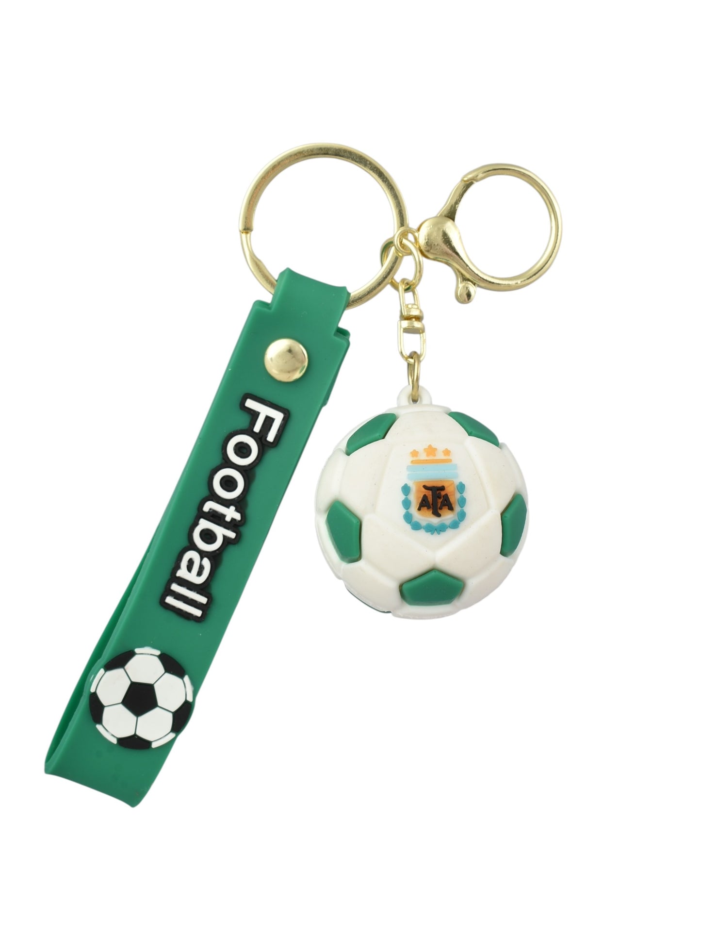 Football Green FIFA Ball Keychain