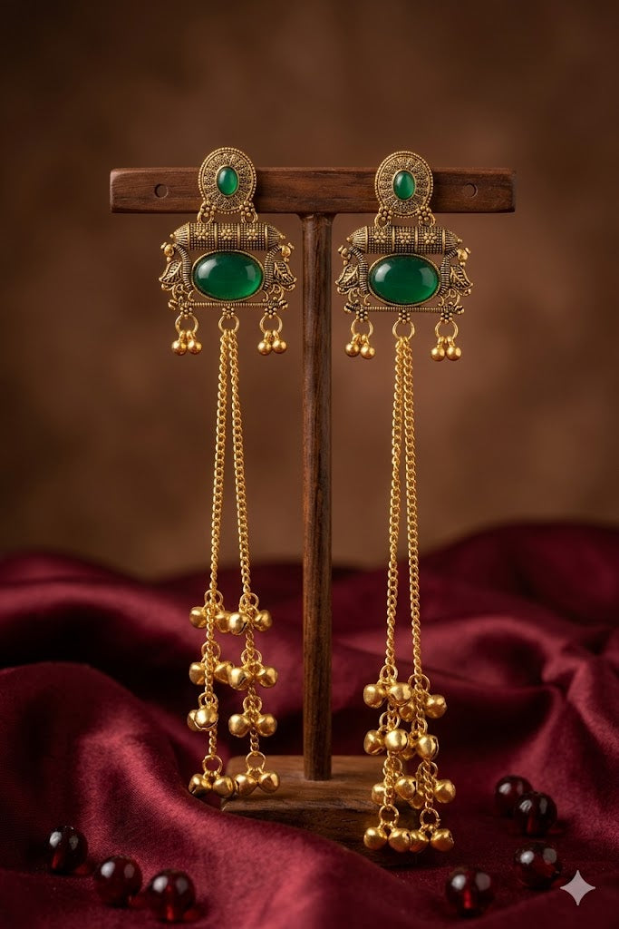 Women Ethnic Oxidised Traditional Statement Earrings for Women