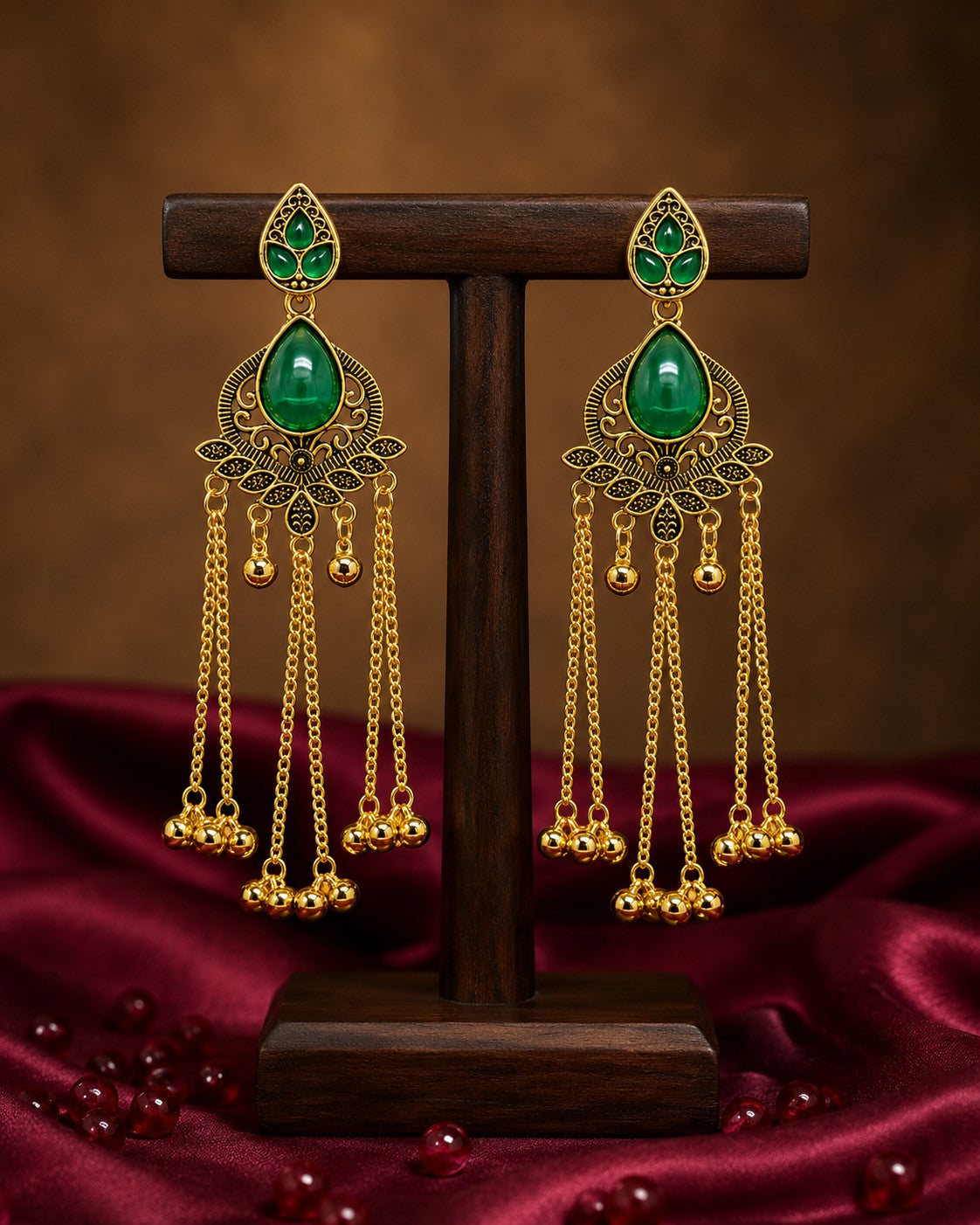 Women Ethnic Oxidised Traditional Statement Earrings for Women