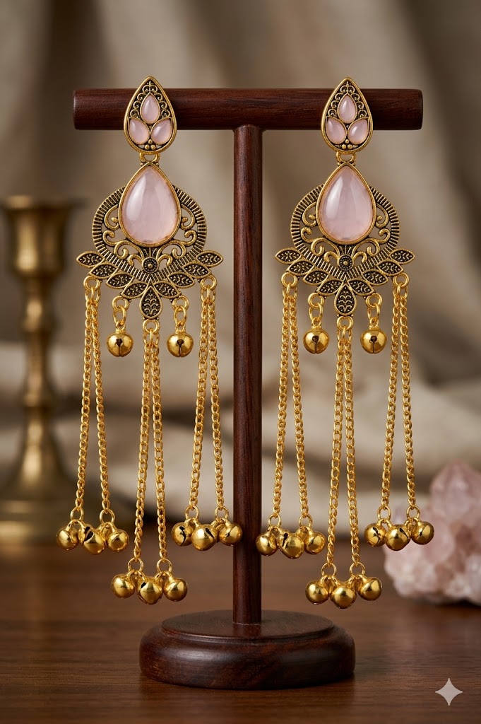 Women Ethnic Oxidised Traditional Statement Earrings for Women