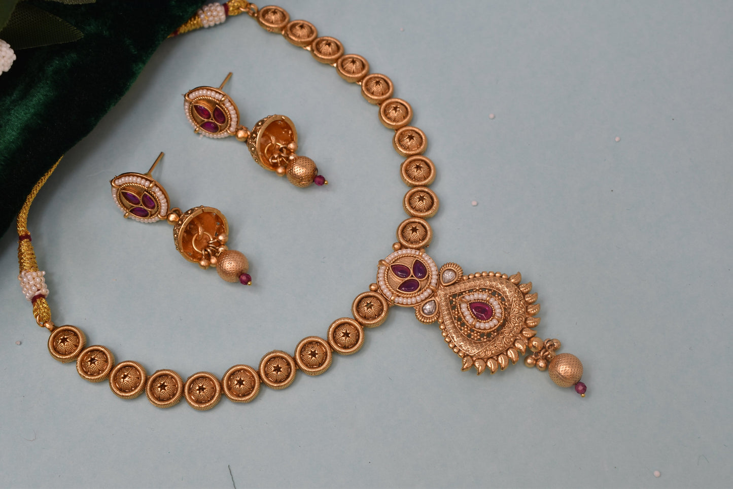 Wedding wear bridal jewelery Partywear necklace jewelry set for women