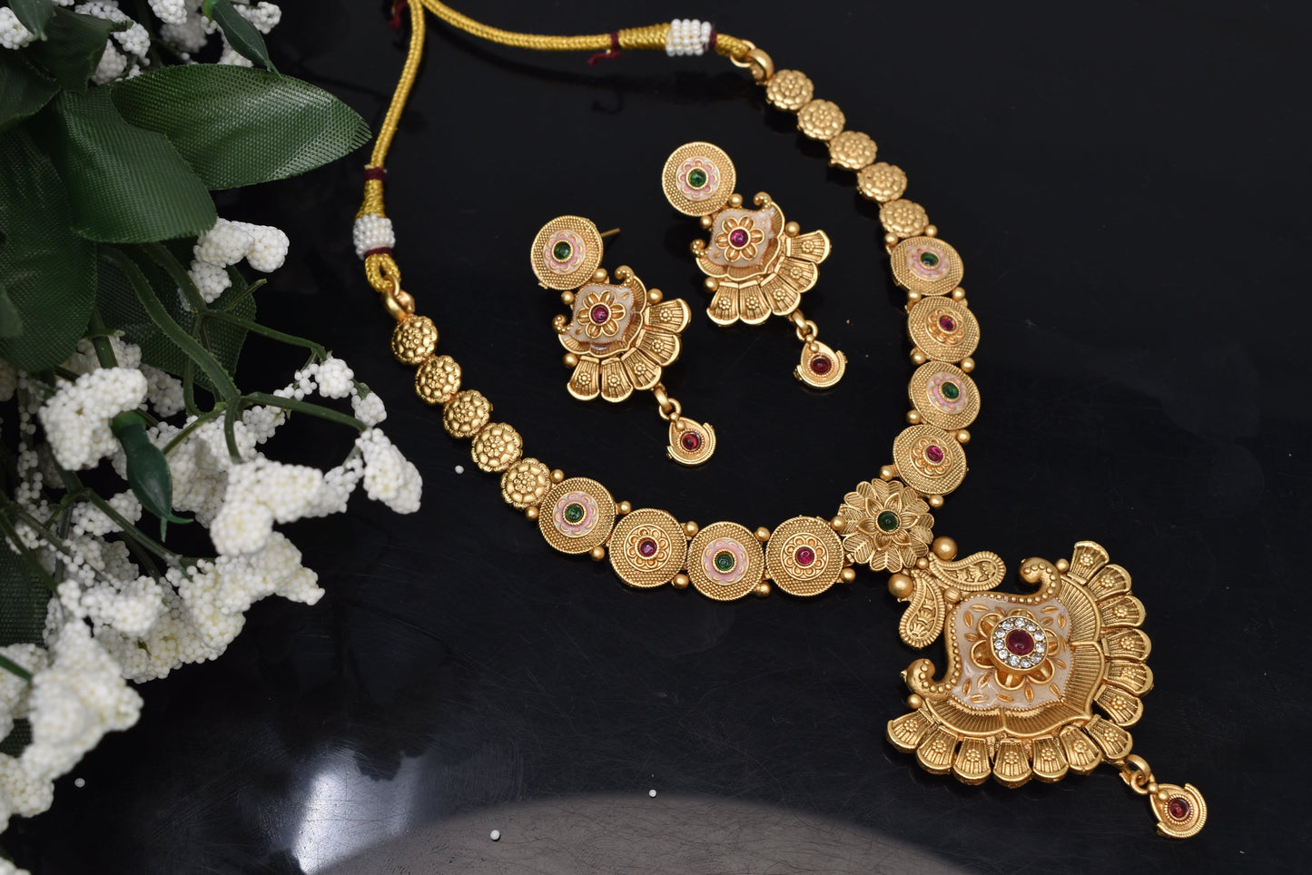 Wedding wear bridal jewelery Partywear necklace jewelry set for women