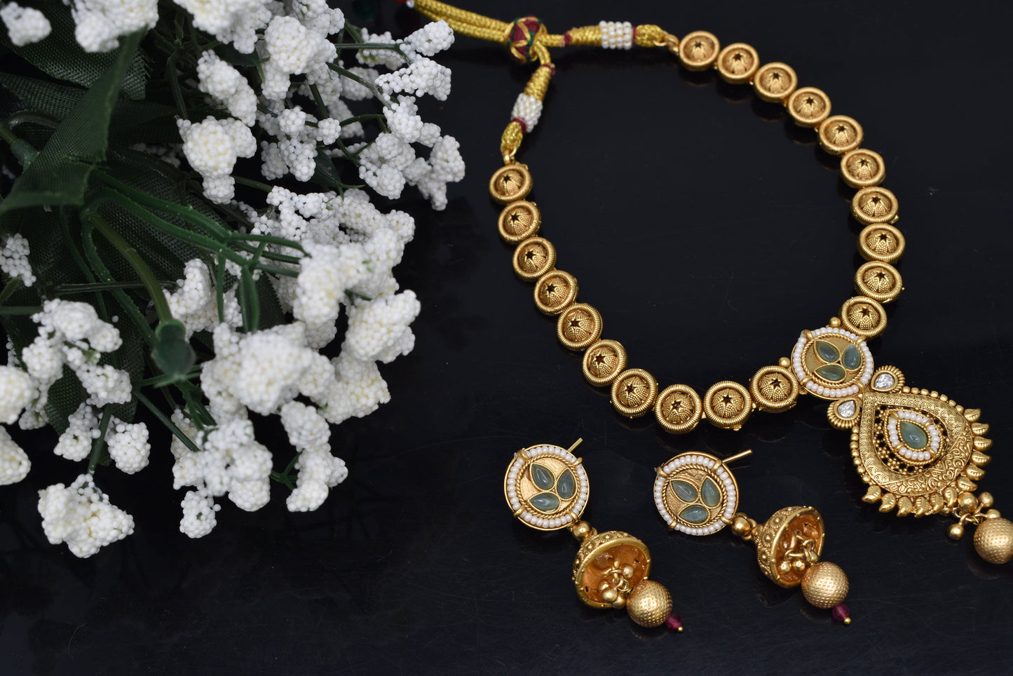 Wedding wear bridal jewelery Partywear necklace jewelry set for women