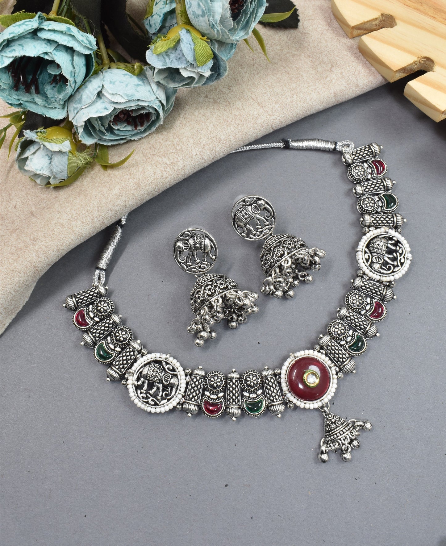 jewellery set for girls,Oxidised silver set,oxidised jwellery set,navratri jewellery set,garba jewellery set,Jewellery set,necklace gale ka,german silver necklace,Jewellery set for women,gale ka haar,neklace set,jewelery set for women,Antique designer set,gift ideas for wife