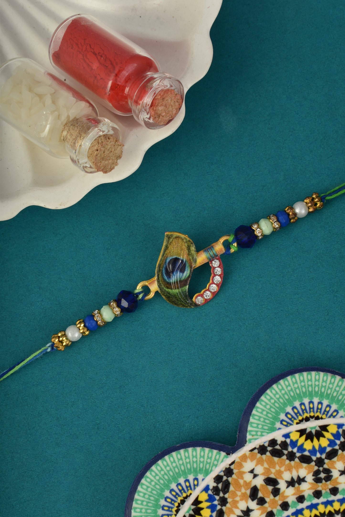 Morpankh charm Rakhi for Brother
