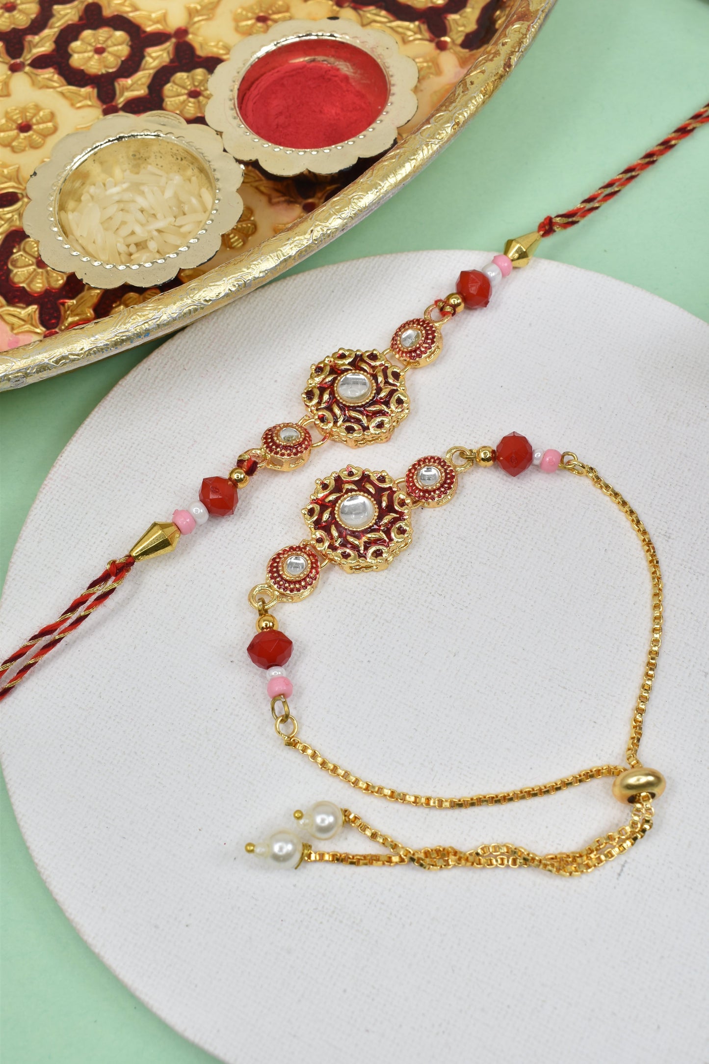 Couple Rakhi Set, Rakhi Set for Bhai Bhabhi