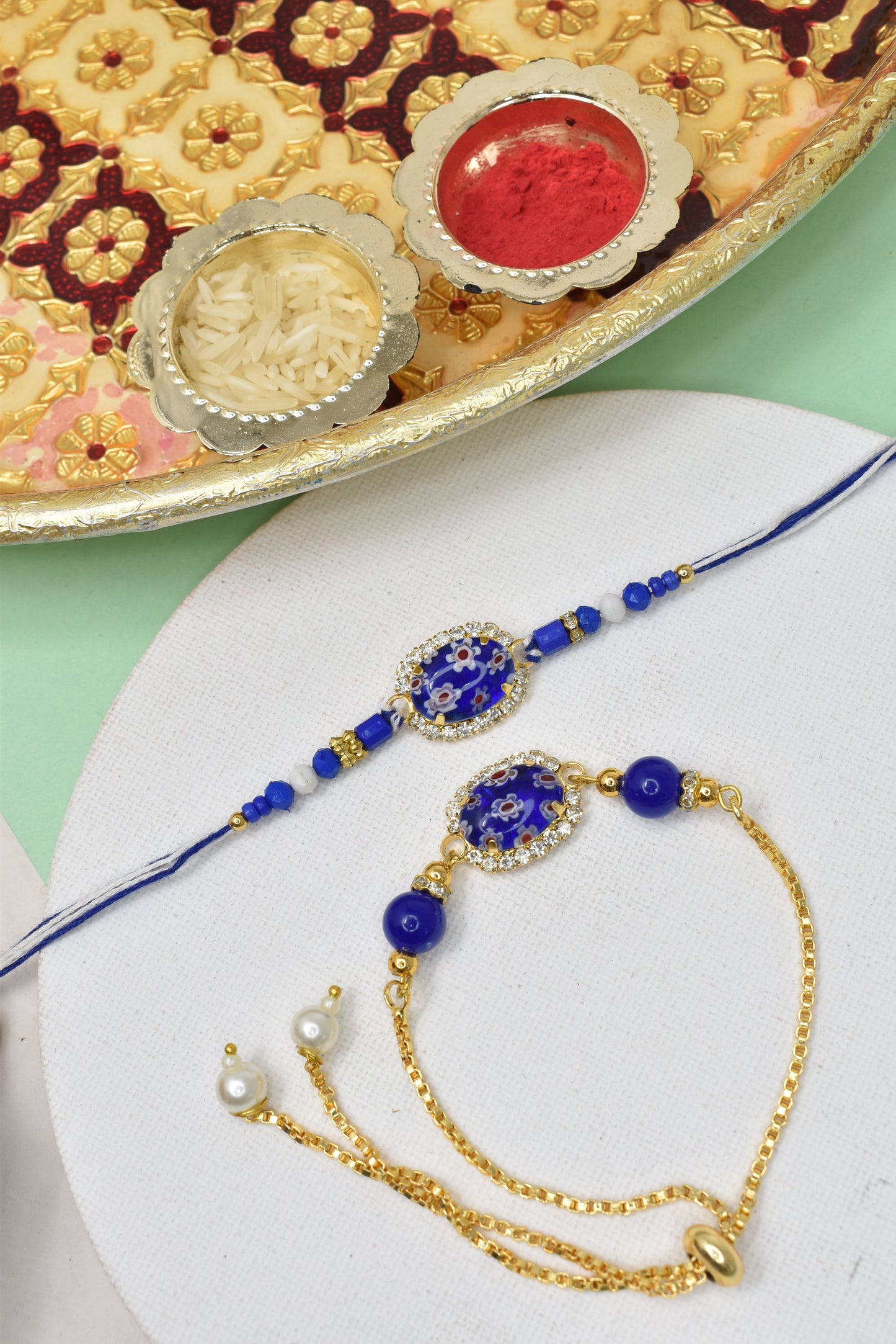 Couple Rakhi Set, Rakhi Set for Bhai Bhabhi