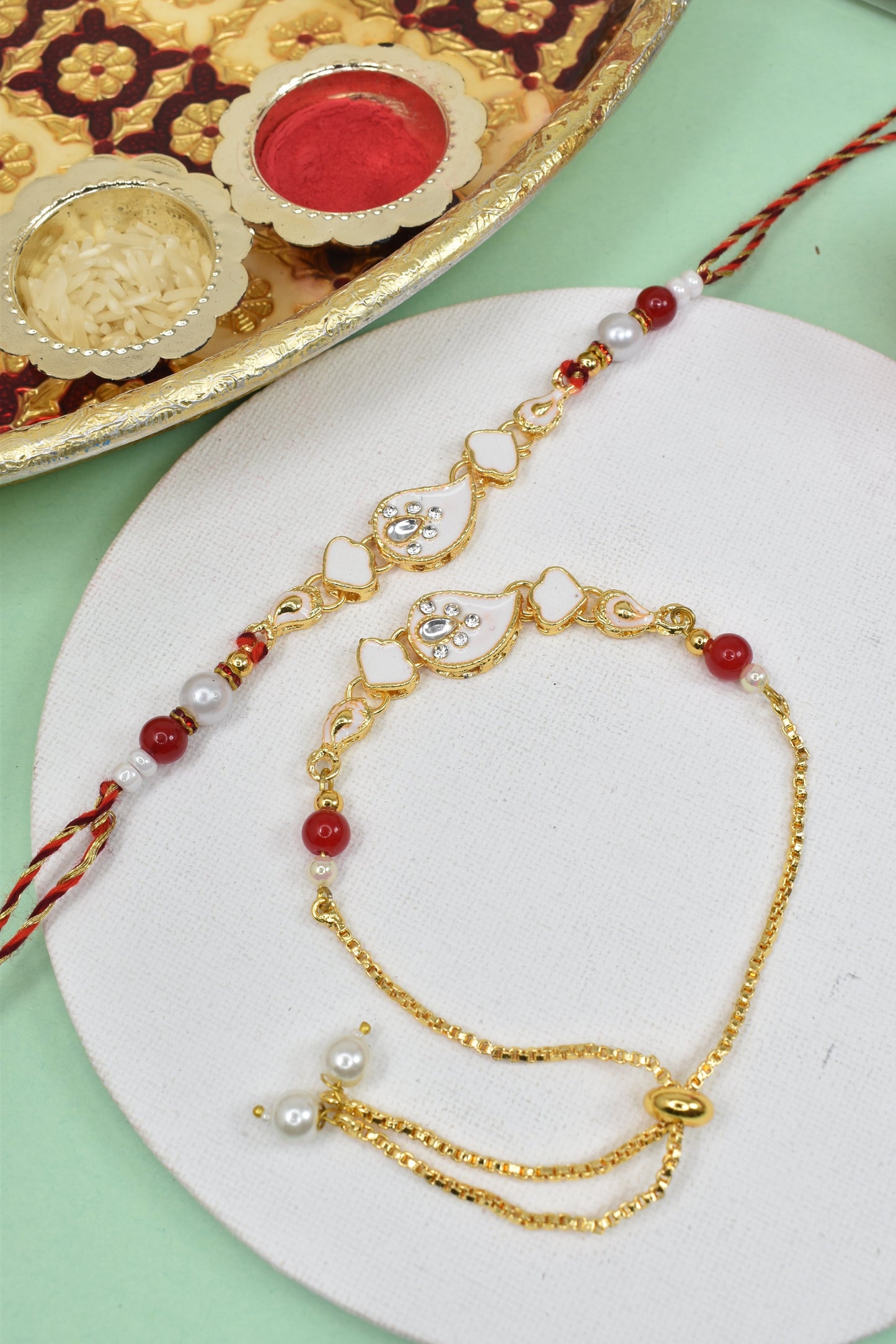 Couple Rakhi Set, Rakhi Set for Bhai Bhabhi