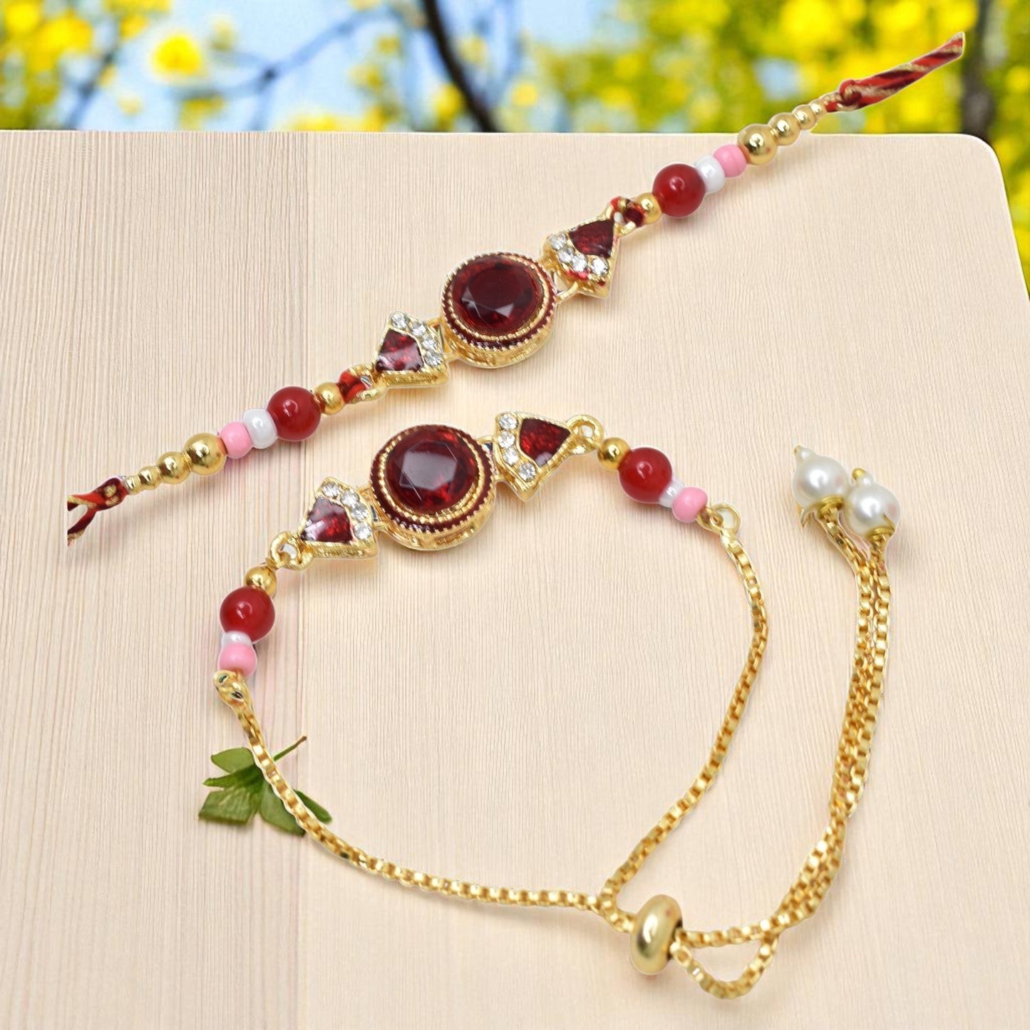 Couple Rakhi Set, Rakhi Set for Bhai Bhabhi