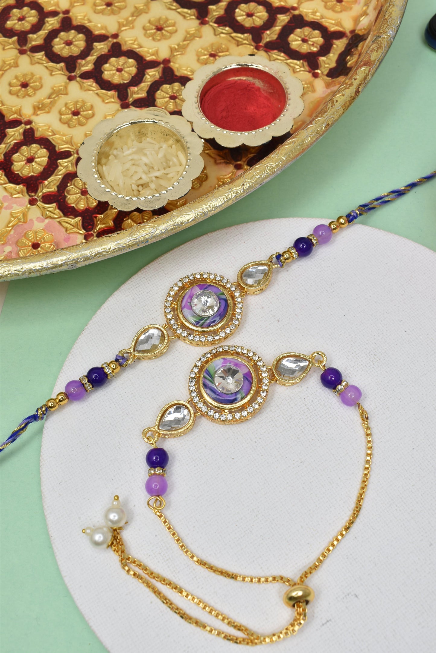 Couple Rakhi Set, Rakhi Set for Bhai Bhabhi